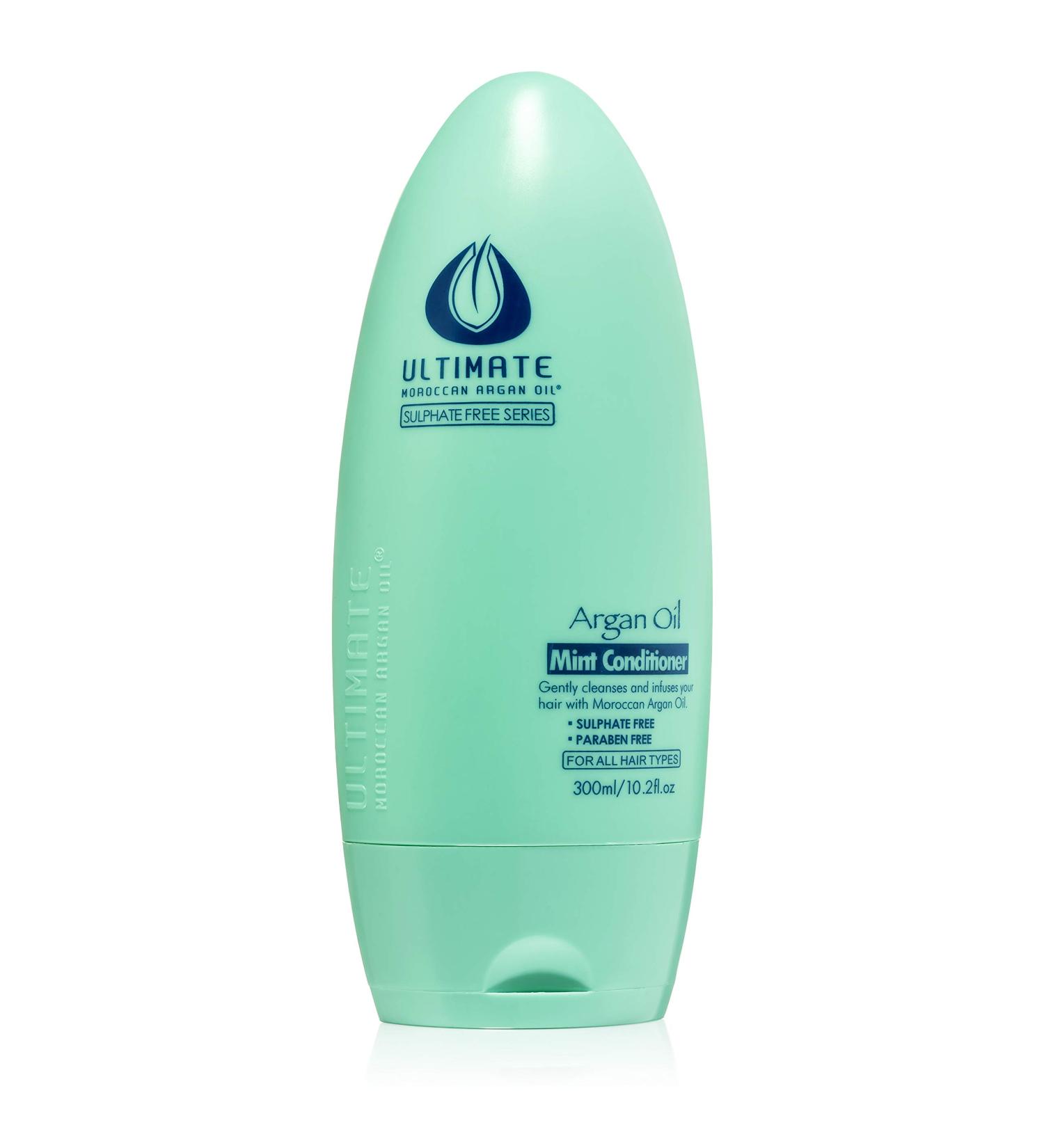 ULTIMATE Moroccan Argan Oil Mint Conditioner - 300 ml - Sulfate Free & Safe for Color Treated Hair - Moroccan Argan Oil Conditioner with Essential Fatty Acids