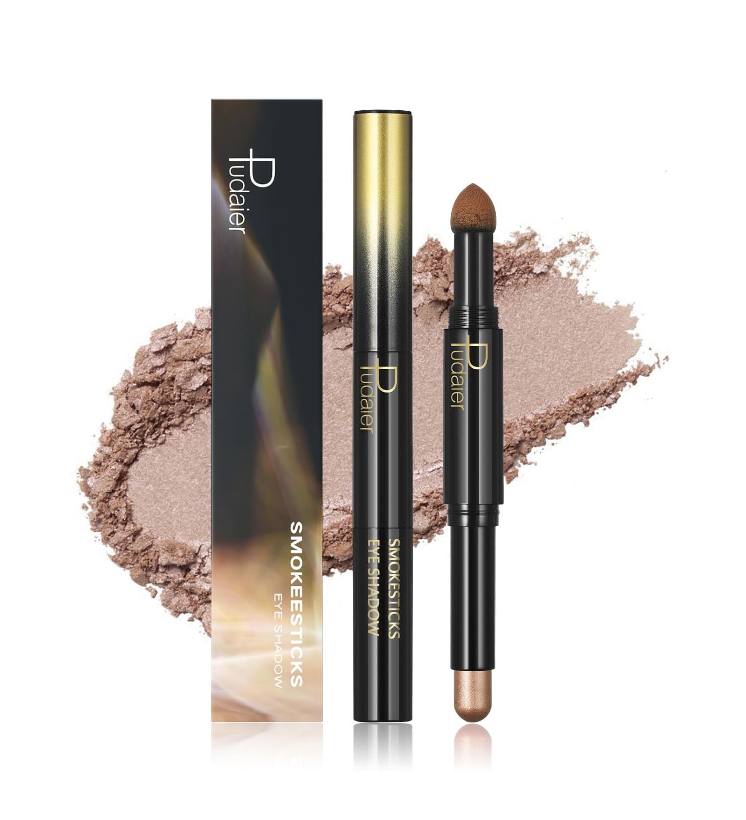 Champagne Eyeshadow Stick - Waterproof Glitter & Matte Textures for Smoky Eye Makeup | Fast Drawing Cream & Powder Heads - Buy Online on GoSupps.com