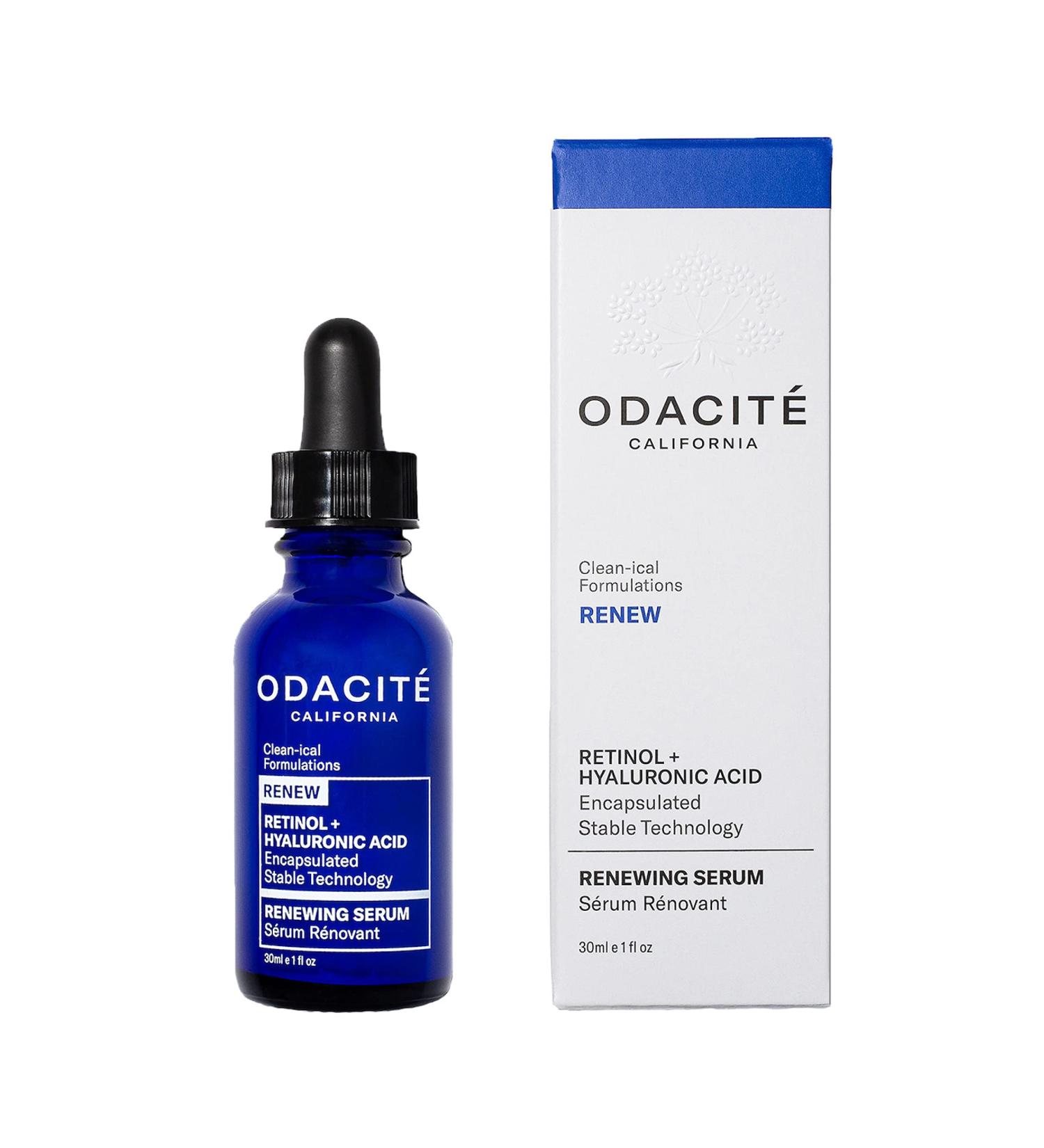 Odacite Renewing Retinol & Hyaluronic Acid Facial Serum - Anti-Aging Fine Lines & Wrinkles Treatment with Squalane & Vitamin E - 1 Fl Oz - Buy Online on GoSupps.com