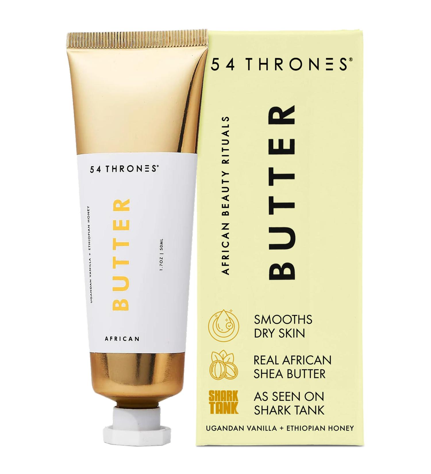 54 Thrones African Beauty Shea Butter Intensive Dry Skin Support Moisturizing Body Butter for Women Moisturizing Body Balm and Cream Locks in Moisture Ugandan Vanilla + Ethiopian Honey 1.7 oz Vanilla & Honey - Buy Online on GoSupps.com