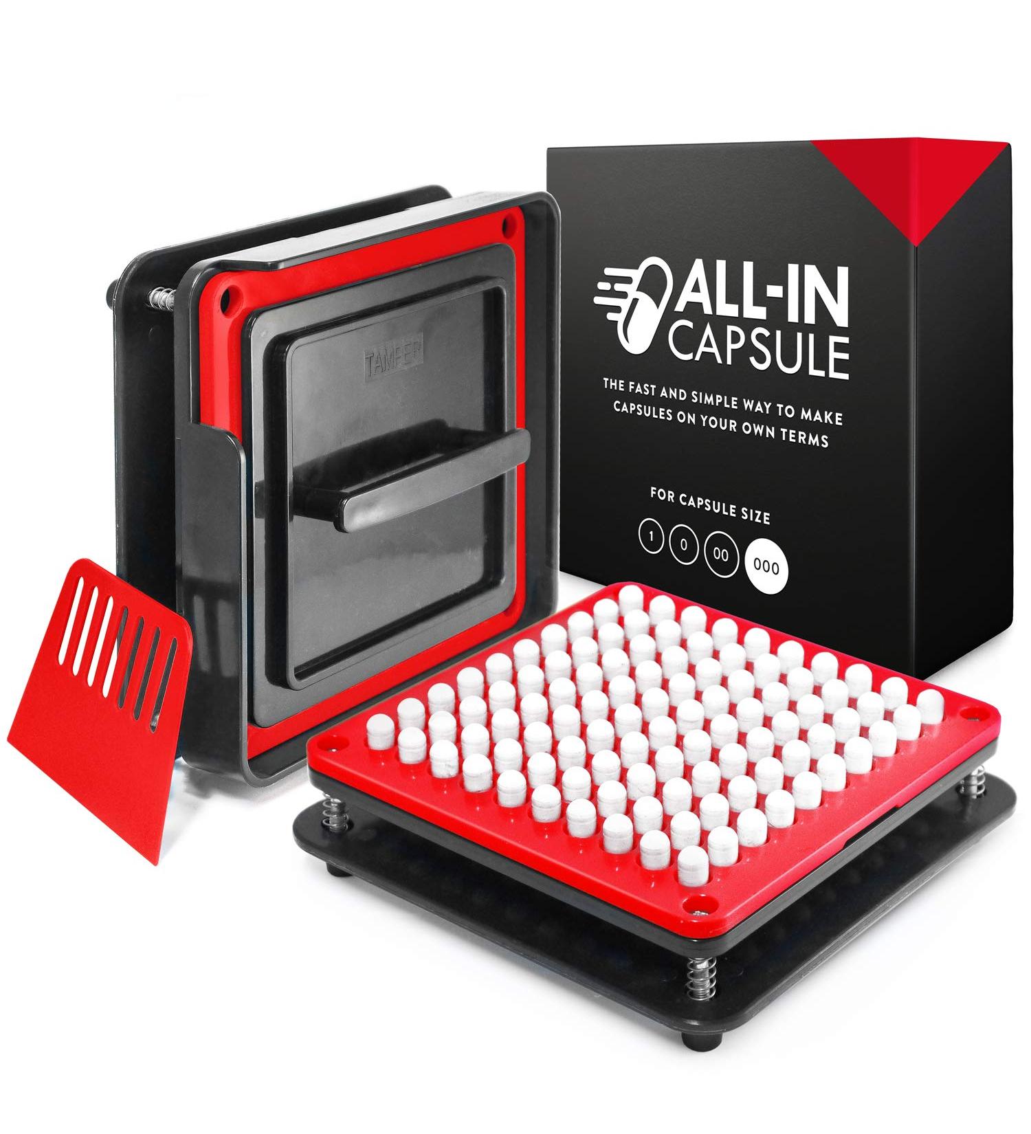 ALL-IN Capsule Capsule Filling Machine Size 000 - Make Your Capsules Easily and Quickly - For Gelatin or Vegetable Capsules - Clear and Illustrated Instructions with Video - Buy Online on GoSupps.com