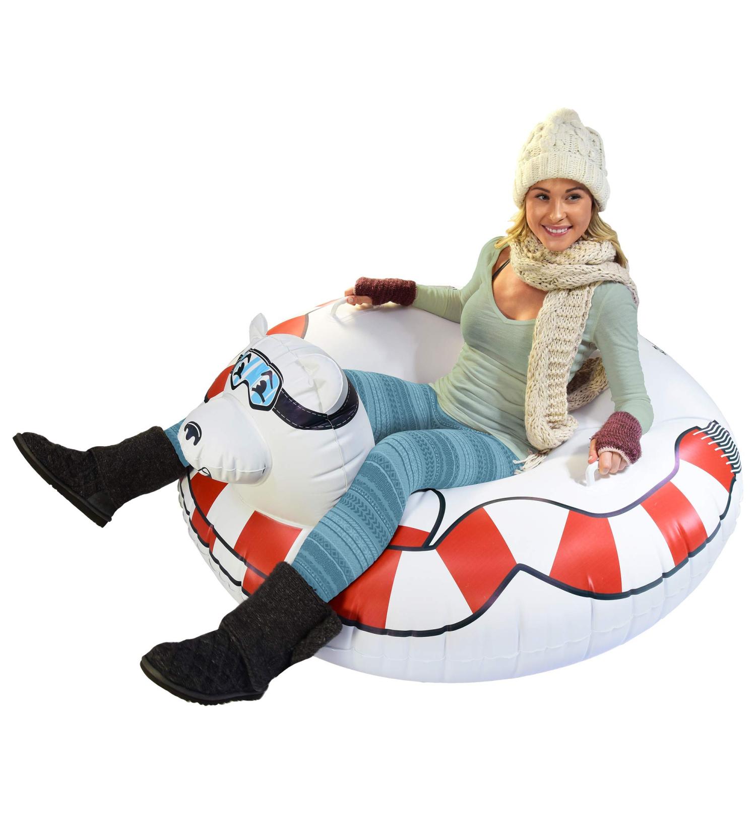 GoFloats Winter Snow Tube - Inflatable Sled for Kids & Adults - Unicorn, Frozen, Ice Dragon, Polar Bear & More! - Buy Online on GoSupps.com