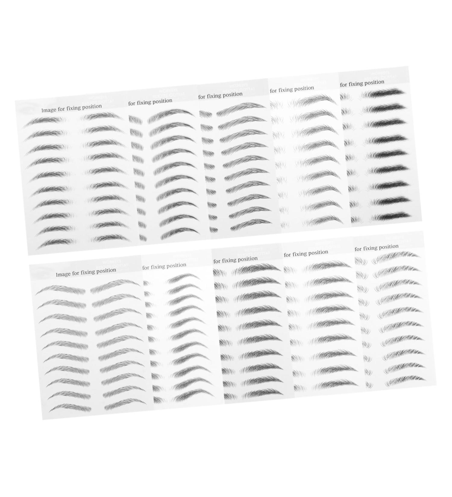 NOLITOY 20 sheets Temporary Hair-like Eyebrow Eyebrows Stickers Brow False Waterproof D Tattoos Imitation 21.5X14cmx2pcs Blackx2pcs - Buy Online on GoSupps.com