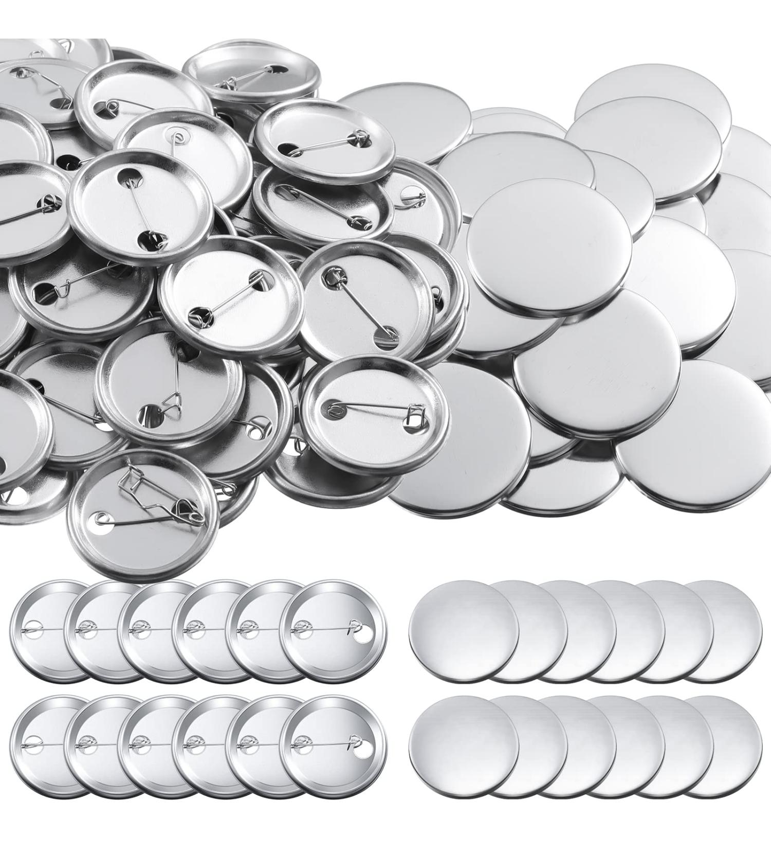 300 Pieces Blank Button Making Supplies Round Badge Button Parts Metal Button Pin Badge Kit for Button Maker Machine  Including Metal Shells Back Cover and Clear Film (Tinplate 1.46 Inch) 37 mm/ 1.46 Inch  metal - Buy Online on GoSupps.com