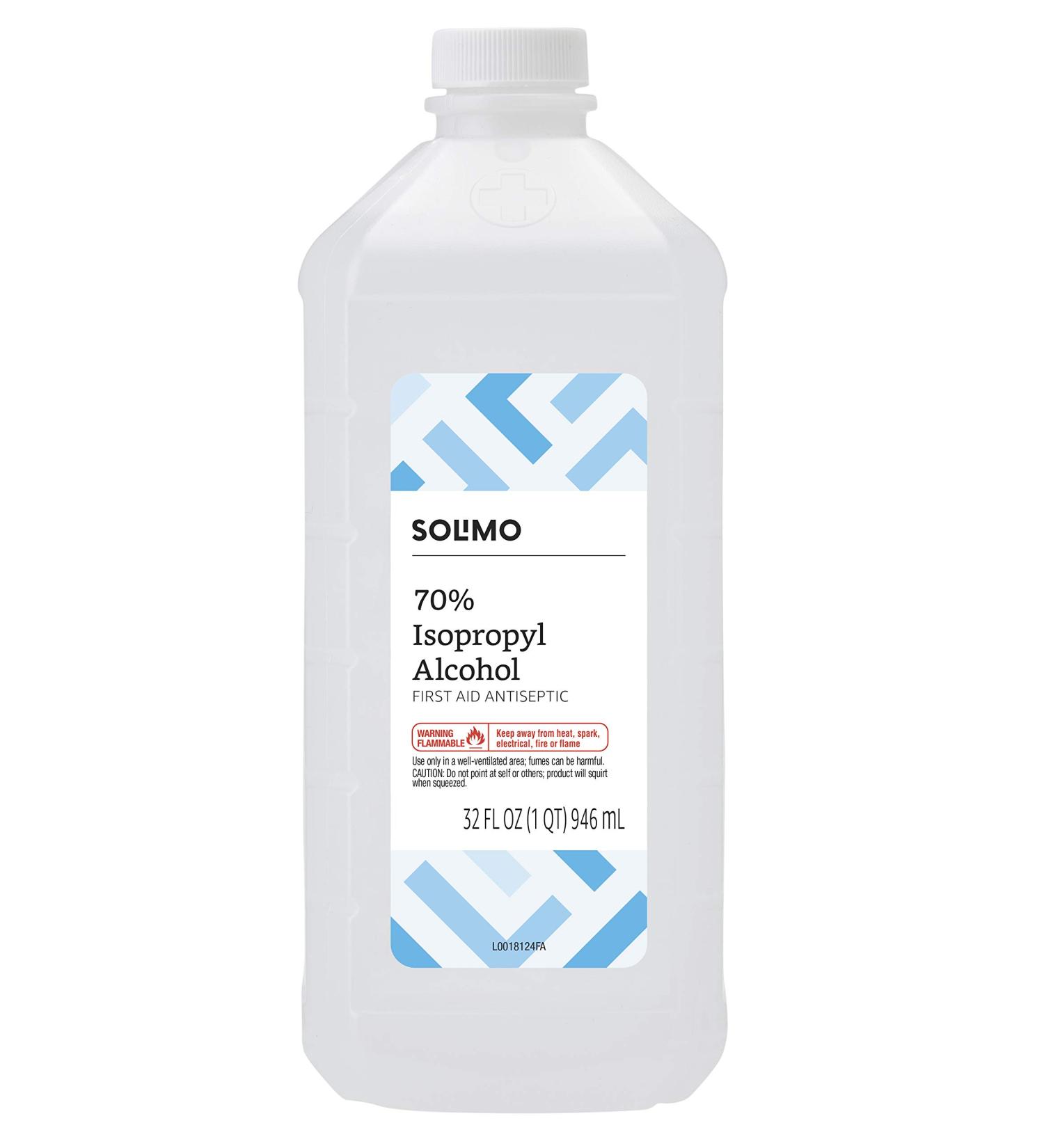 Solimo 70% Isopropyl Alcohol Antiseptic - 32 Fl Oz | First Aid for Cuts & Scrapes - Buy Online on GoSupps.com