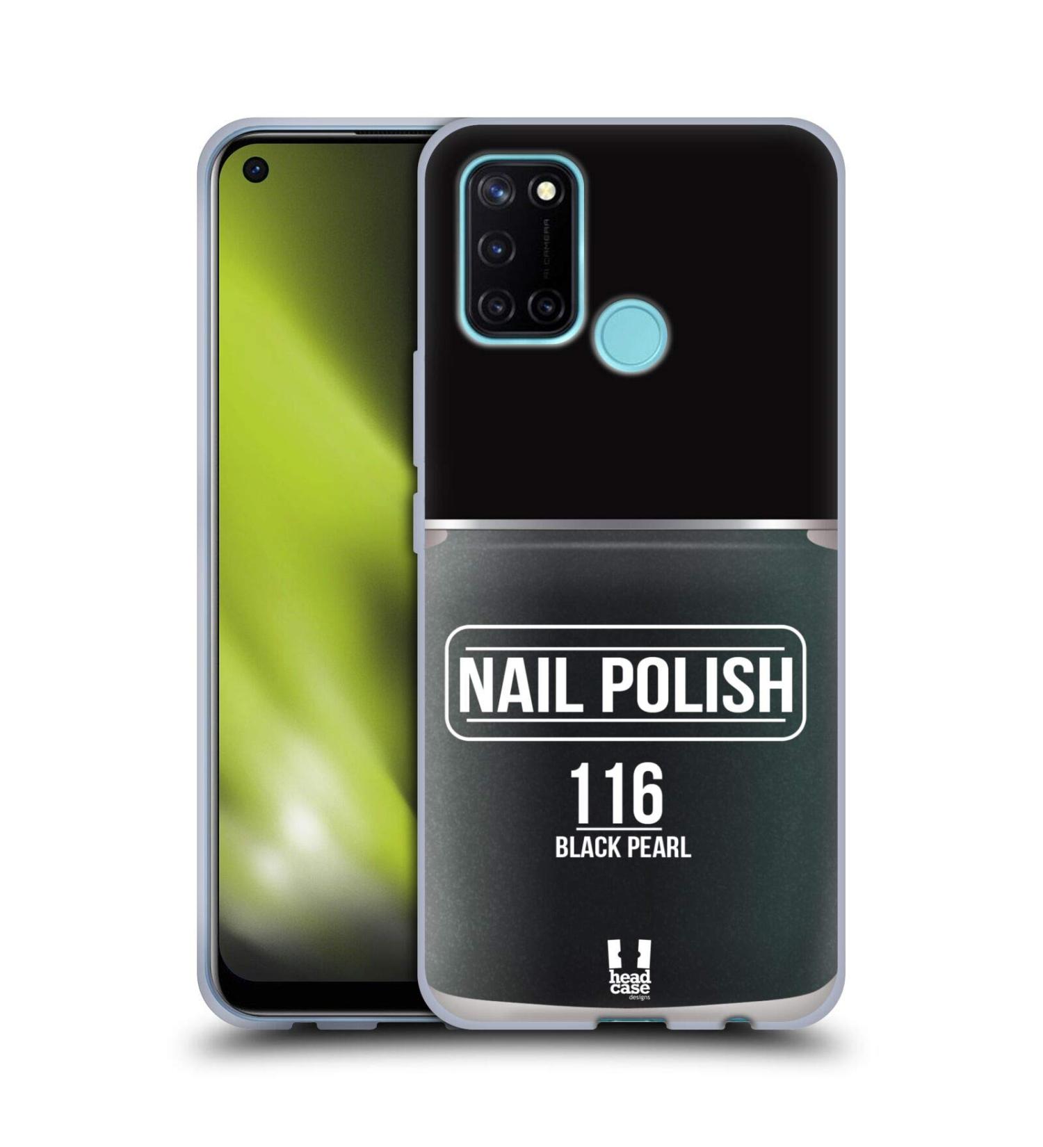 Buy Head Case Designs Black Pearl Nail Polish Soft Gel Case for Realme 7i/C17 - Stylish & Durable Protection - Buy Online on GoSupps.com