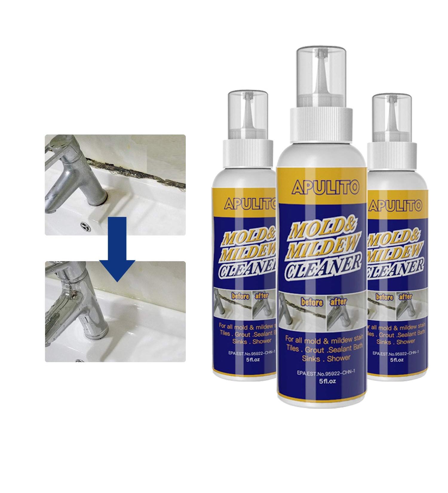 APULITO Mold Stain Cleaning Gel - Bathroom & Kitchen Mildew Cleaner - 5 Fl Oz (Pack of 3) - Buy Online on GoSupps.com