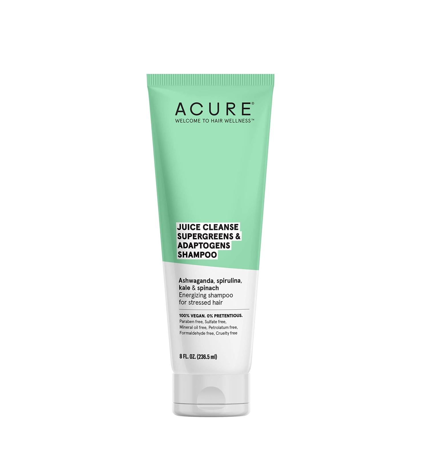 Acure Supergreens Shampoo with Adaptogens - 8 fl oz | Natural Juice Cleanse - Buy Online on GoSupps.com