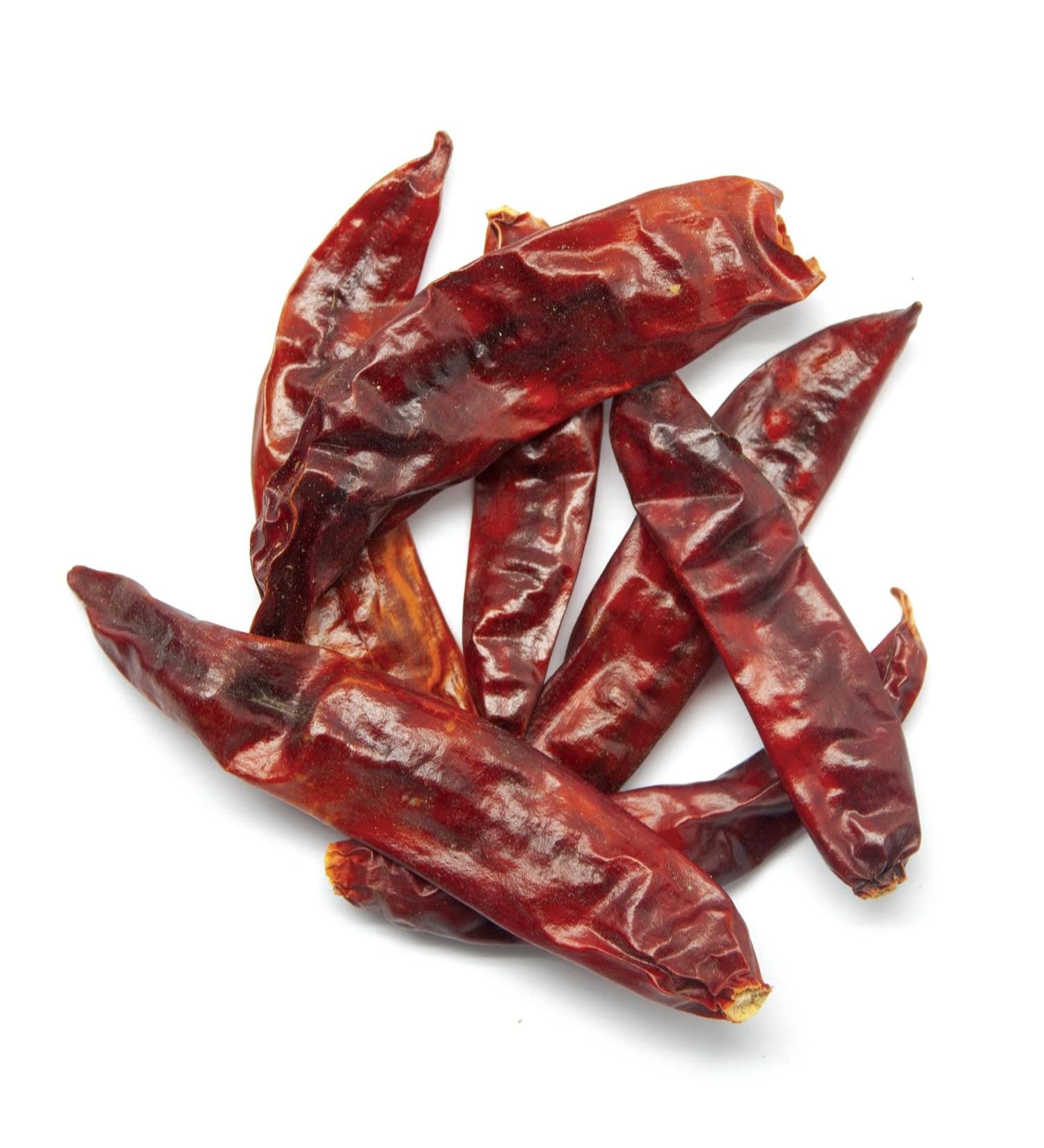 Piments de Cayenne longs entiers d shydrat s en sachet conomique de 1 kilogramme