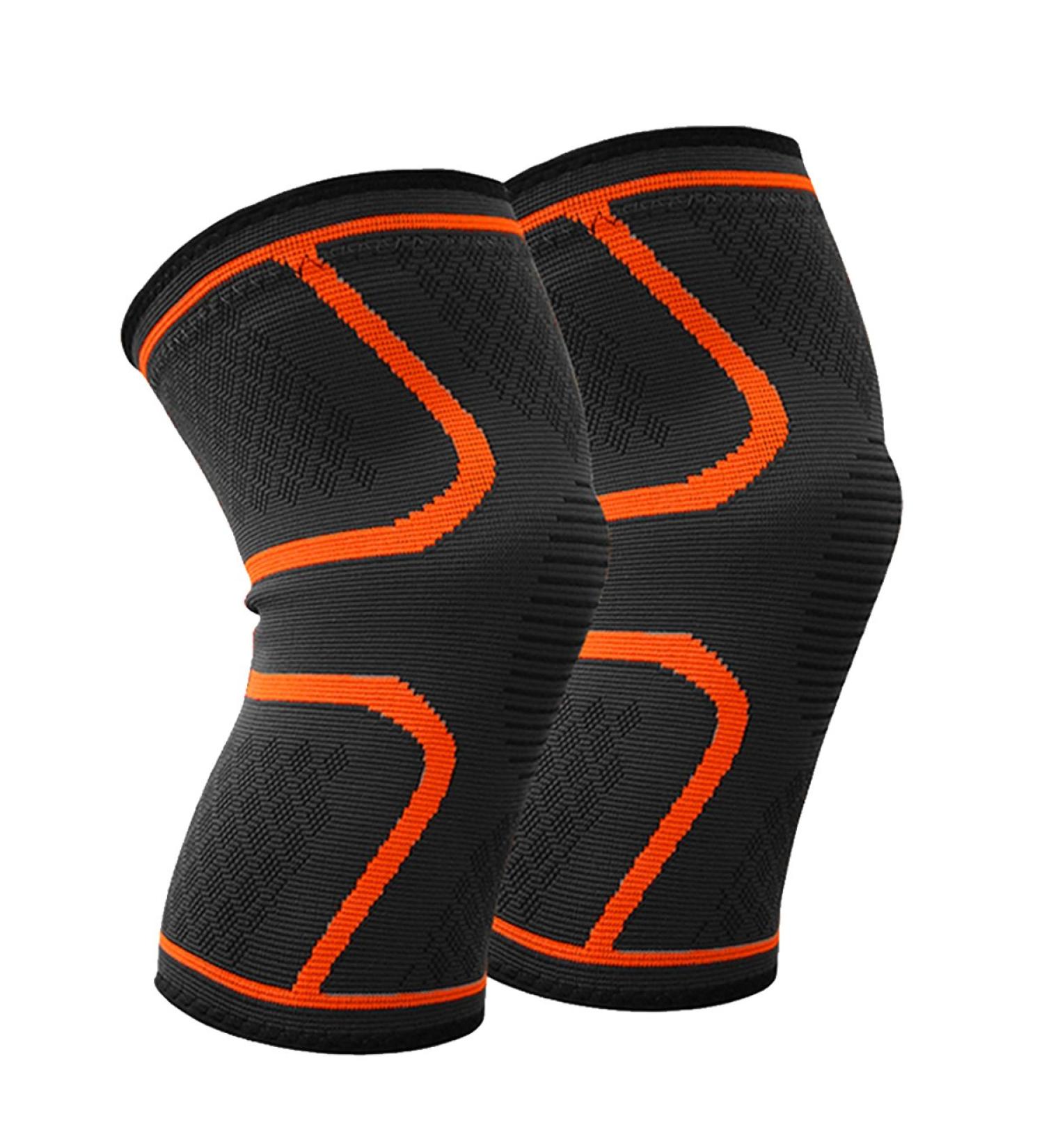 BESKEY Knee Support Pair - Anti Slip & Breathable Compression Sleeve for Joint Pain Relief and Injury Recovery - Medium Orange - Buy Online on GoSupps.com
