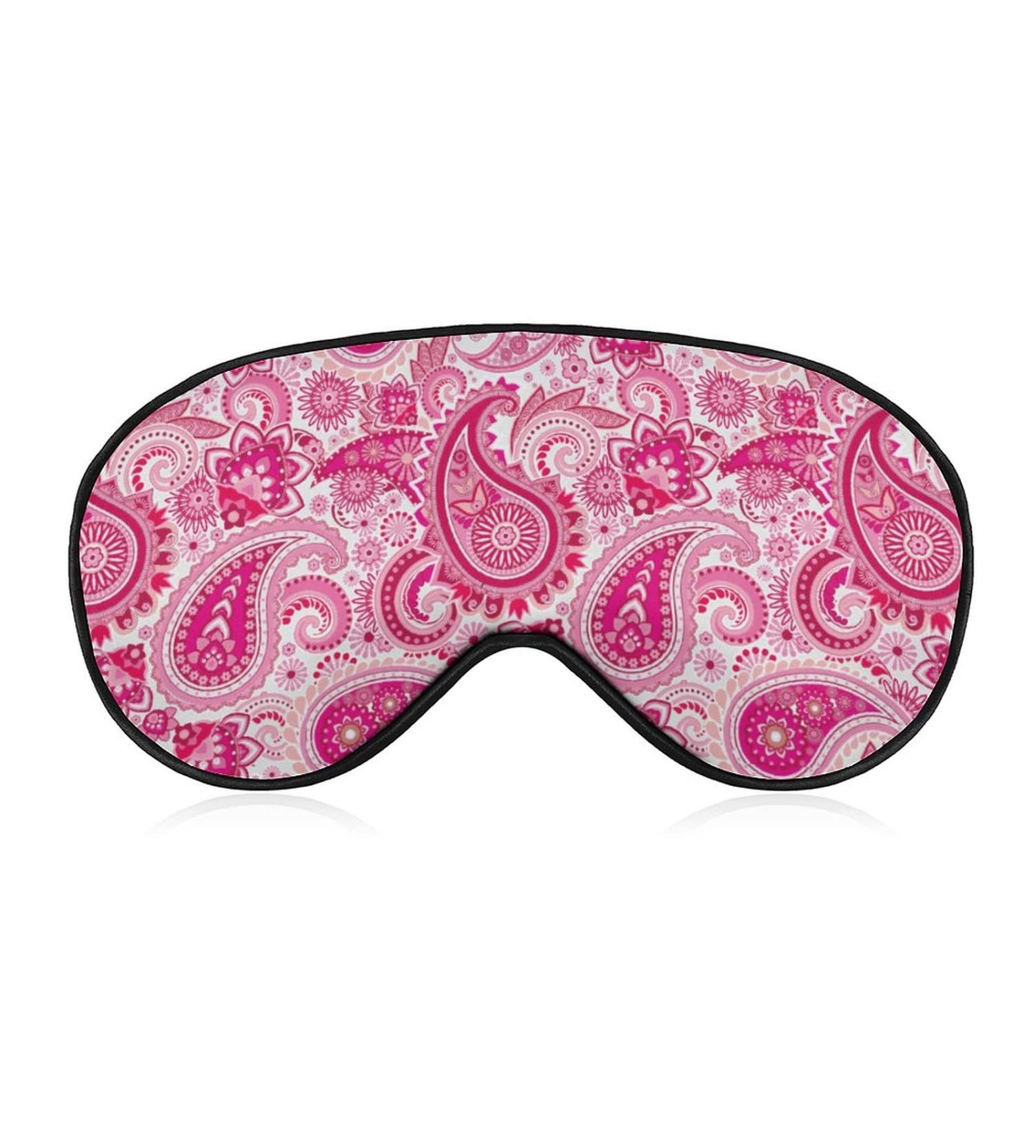 Buy Pink Elements Paisley Sleep Mask for Women - Adjustable Eye Shades Cover with Elastic Strap - Perfect for Travel & Relaxation - Buy Online on GoSupps.com