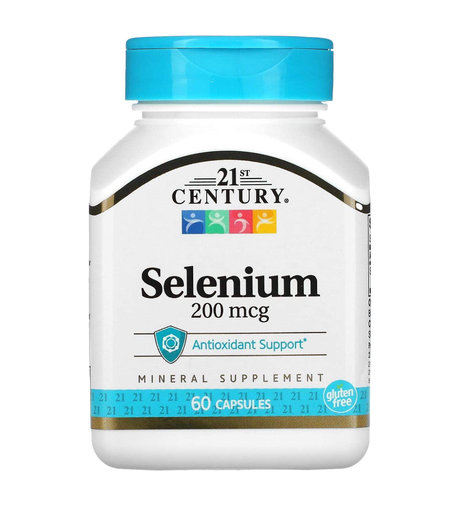 21st Century Selenium 200mcg - 60 Capsules | Essential Antioxidant Support - Buy Online on GoSupps.com