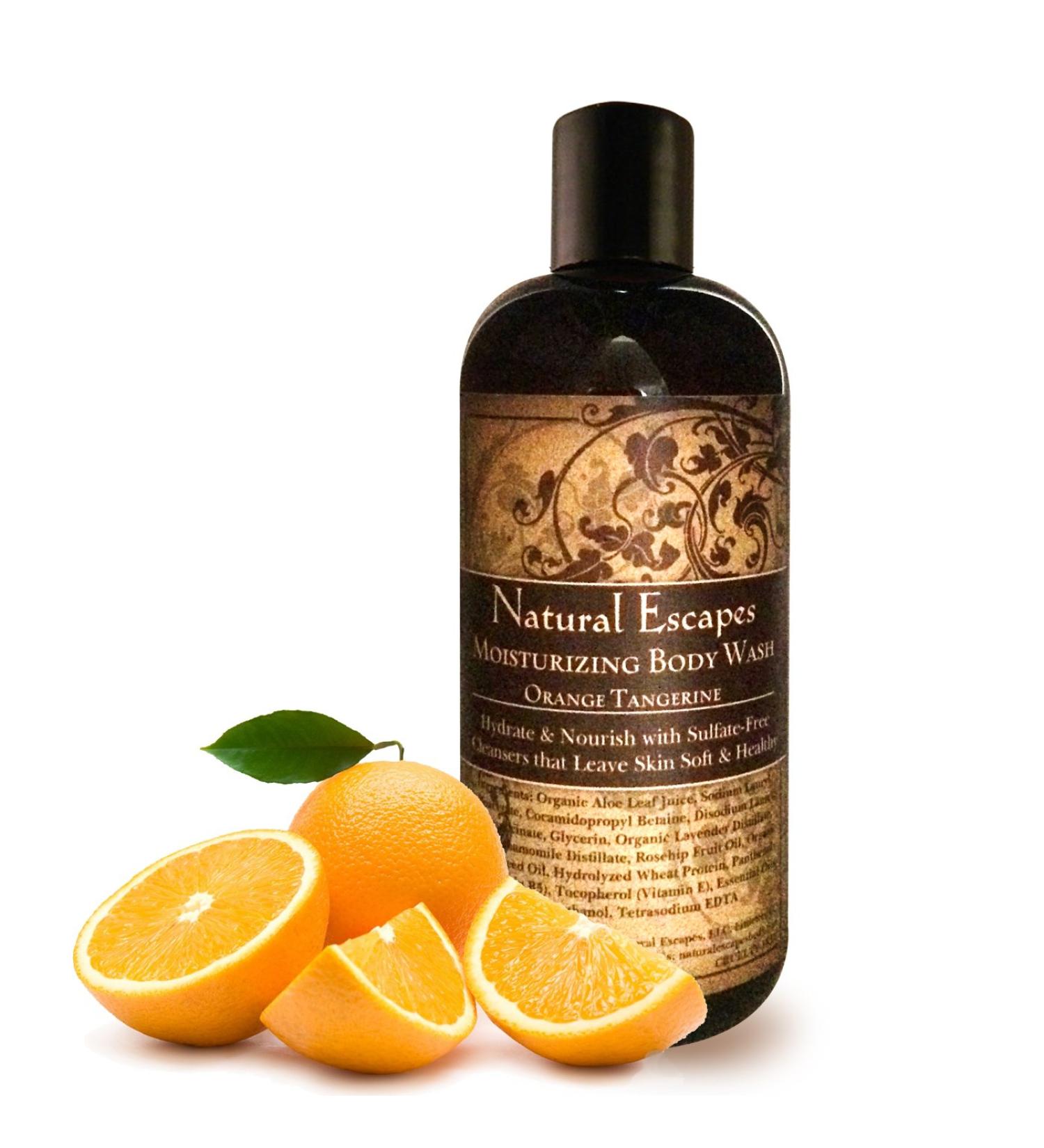 Organic Orange & Tangerine Body Wash | Sulfate-Free Moisturizer for Sensitive Skin | 16 oz Hydrating & Refreshing Cleanser - Buy Online on GoSupps.com
