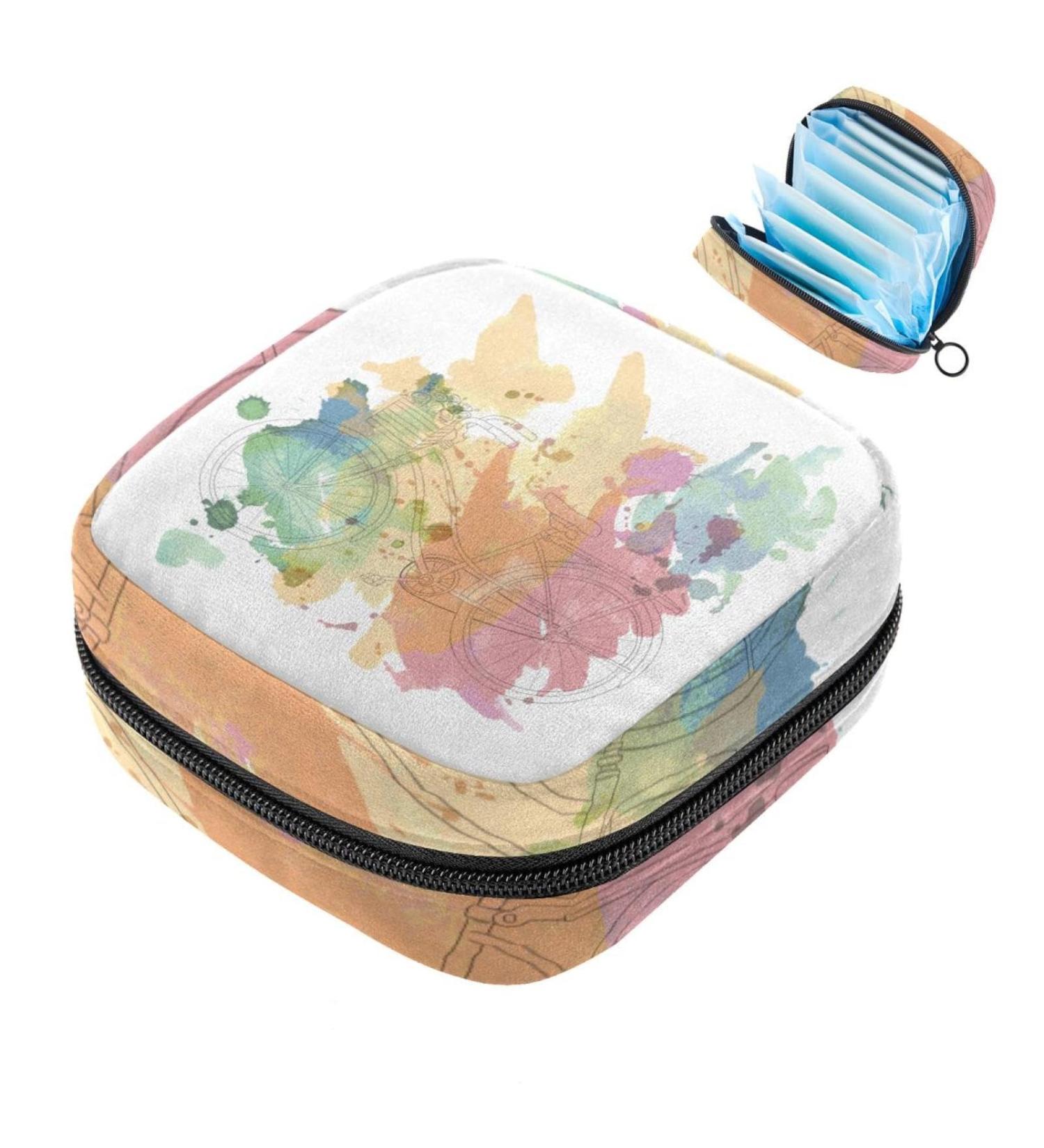 Javenproeqt Portable Women's Binding Bags | Menstrual Cup Pocket & Colorful Pads for Teen Girls - Perfect for First Period - Buy Online on GoSupps.com