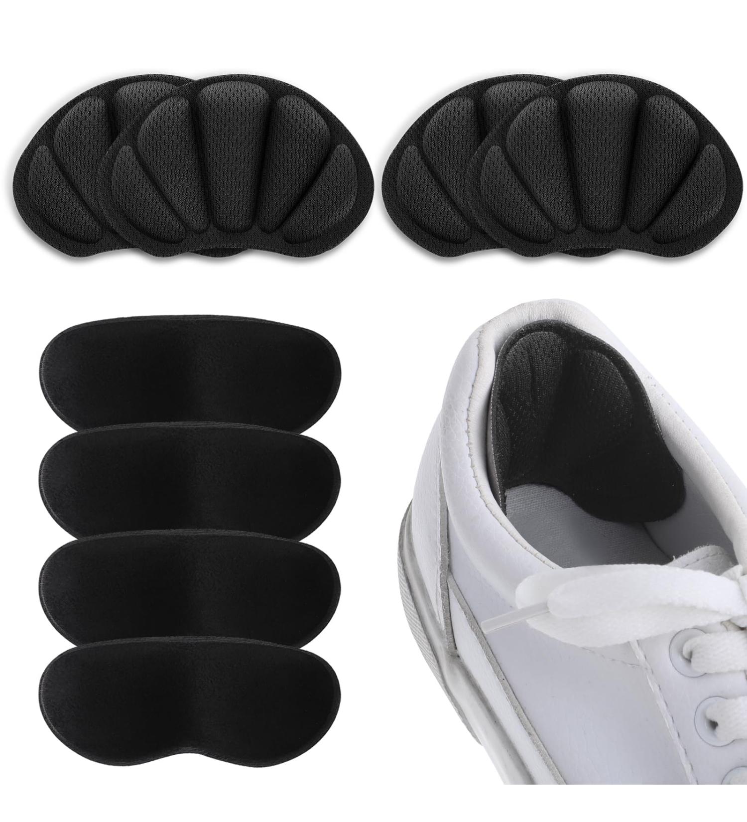 4 Pairs Heel Grips Inserts - Anti Blister Cushion Pads for Loose Shoes & Boots | Reusable Heel Protectors for Men & Women - Buy Online on GoSupps.com