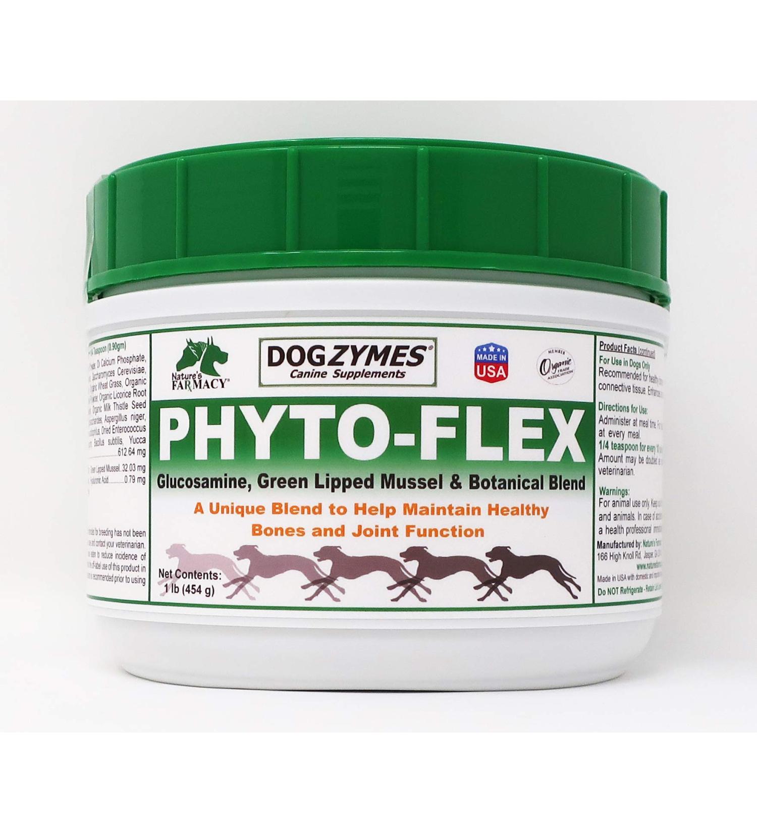 Dogzymes Phyto Flex - Glucosamine Chondroitin MSM and Hyaluronic Acid (1 Pound)
