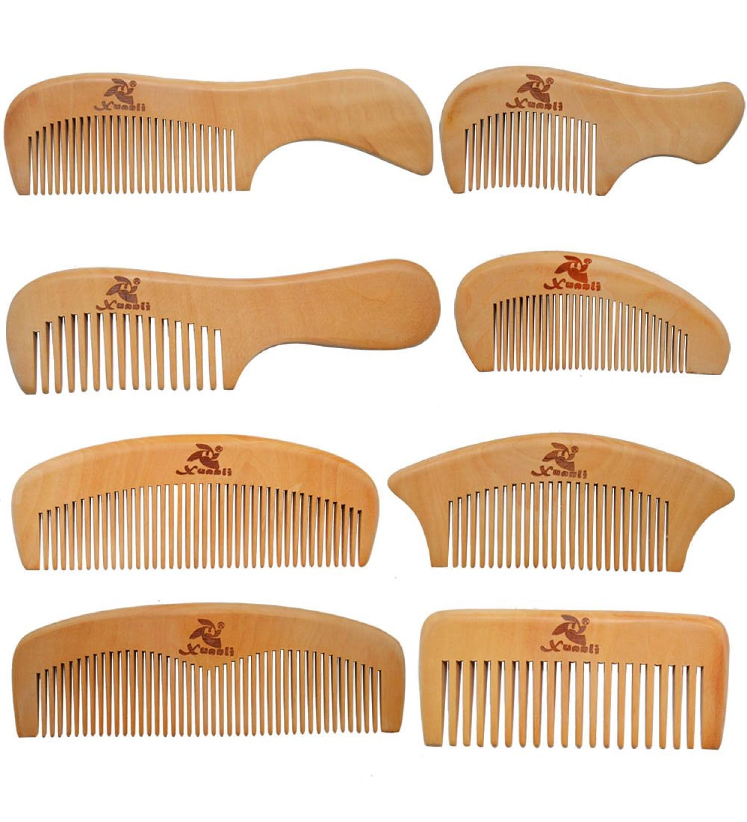 u201cXuanli 8 Pcs Family Hair Comb Set - Wood, Anti-Static, No Snag Handmade Brushes for Beard, Head Hair, Mustache | Gift Box Included (S021)u201d - Buy Online on GoSupps.com
