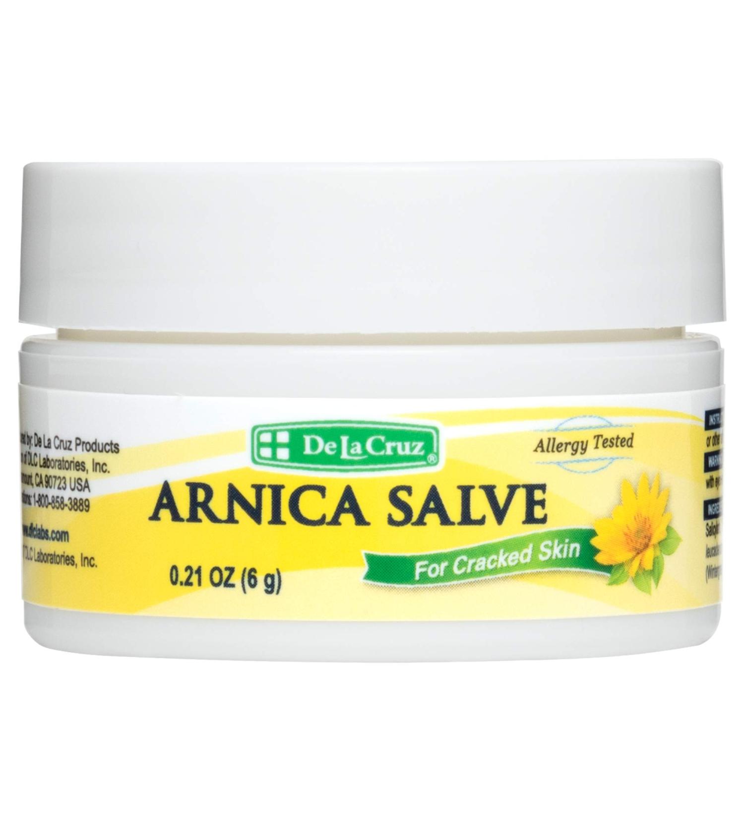 De La Cruz Arnica Salve for Cracked Skin - 0.21 oz (6 g) | Healing Relief - Buy Online on GoSupps.com