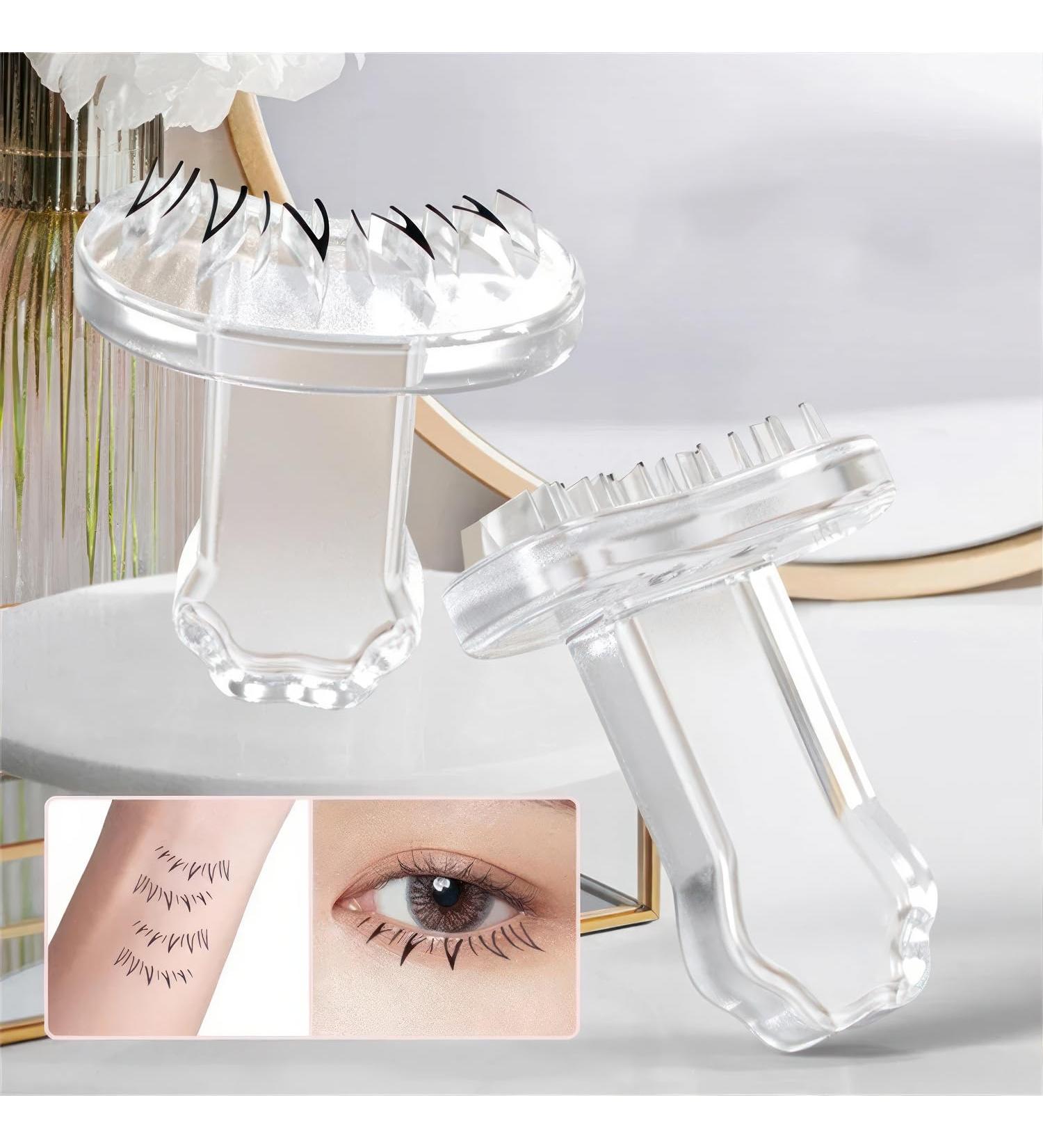 2024 Reusable Eyelash Stamps Tool - Eyeshine Cosmetics | DIY Lower Lash Extensions for Natural Look - 2Pcs for Beginners - Buy Online on GoSupps.com