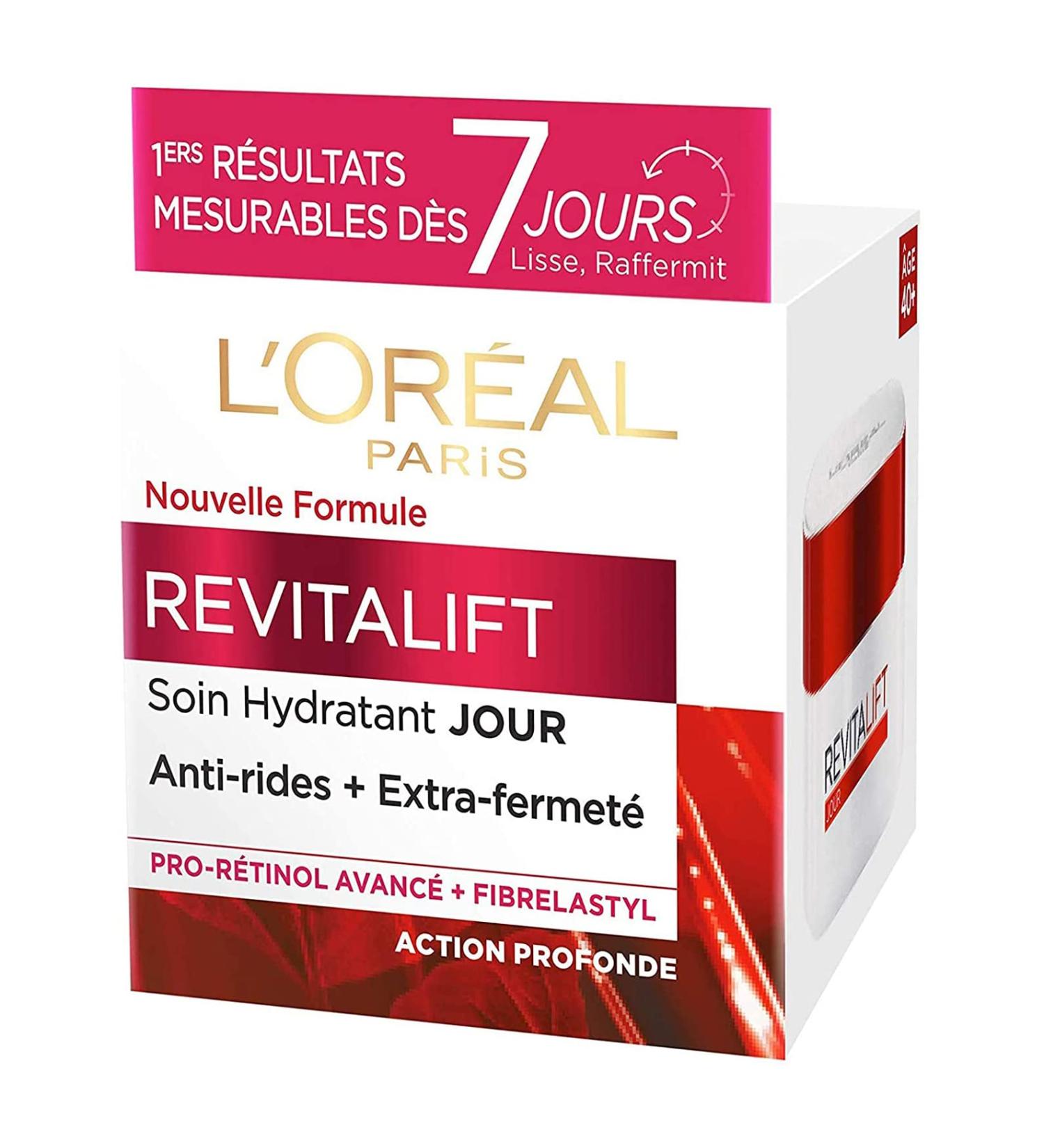 L'Or al Paris - Revitalift - Moisturizing & Firming Anti-Aging Care - Anti-Wrinkle & Extra-Firming Day Cream - Enriched with Pro-Retinol - For All Skin Types - 50 ml Day Care - Buy Online on GoSupps.com