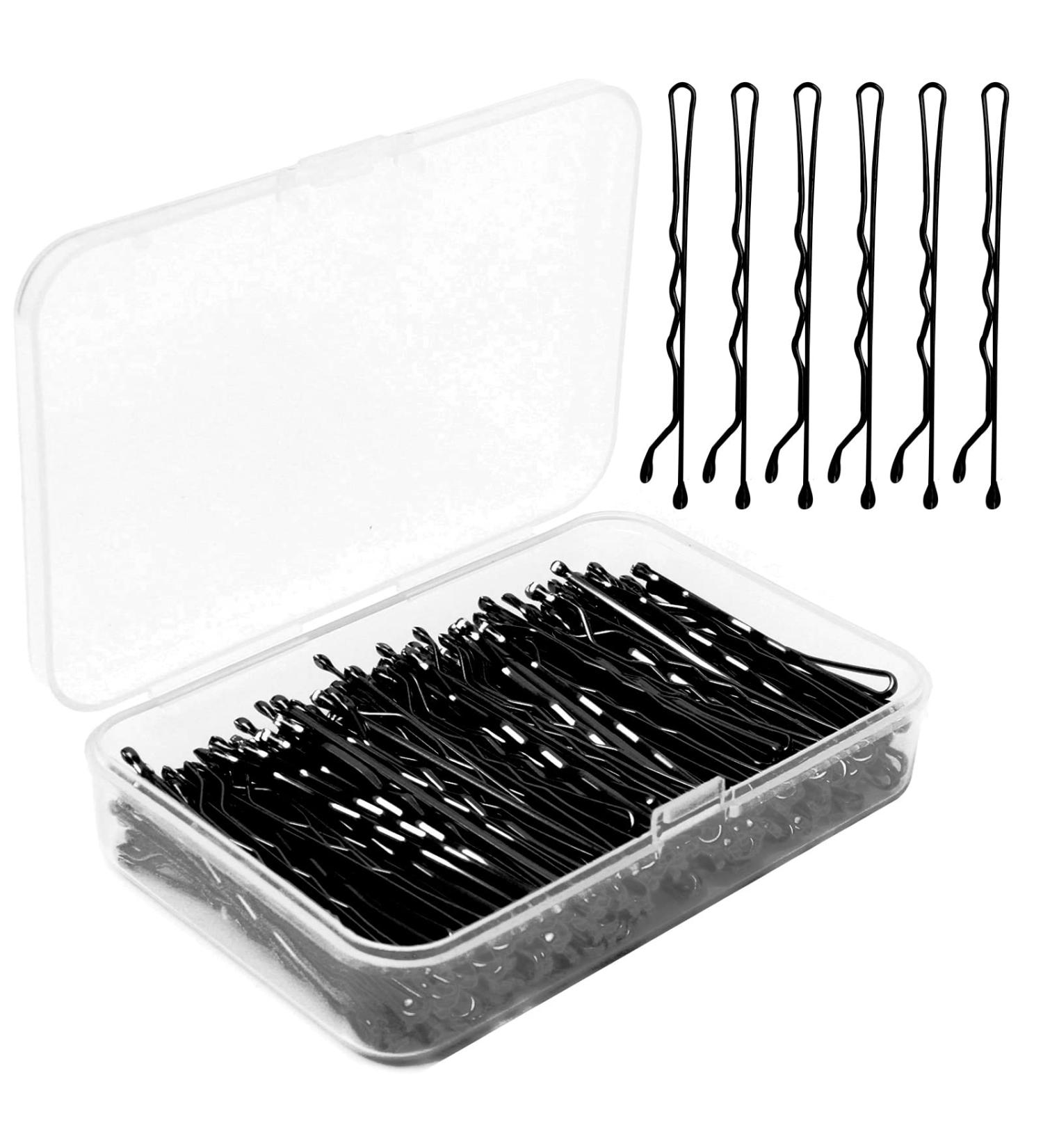 COEETR 150 Black Hair Needles & Wave Shape Clips - Stylish Metal Hair Clips for Girls & Women with Storage Box - Buy Online on GoSupps.com
