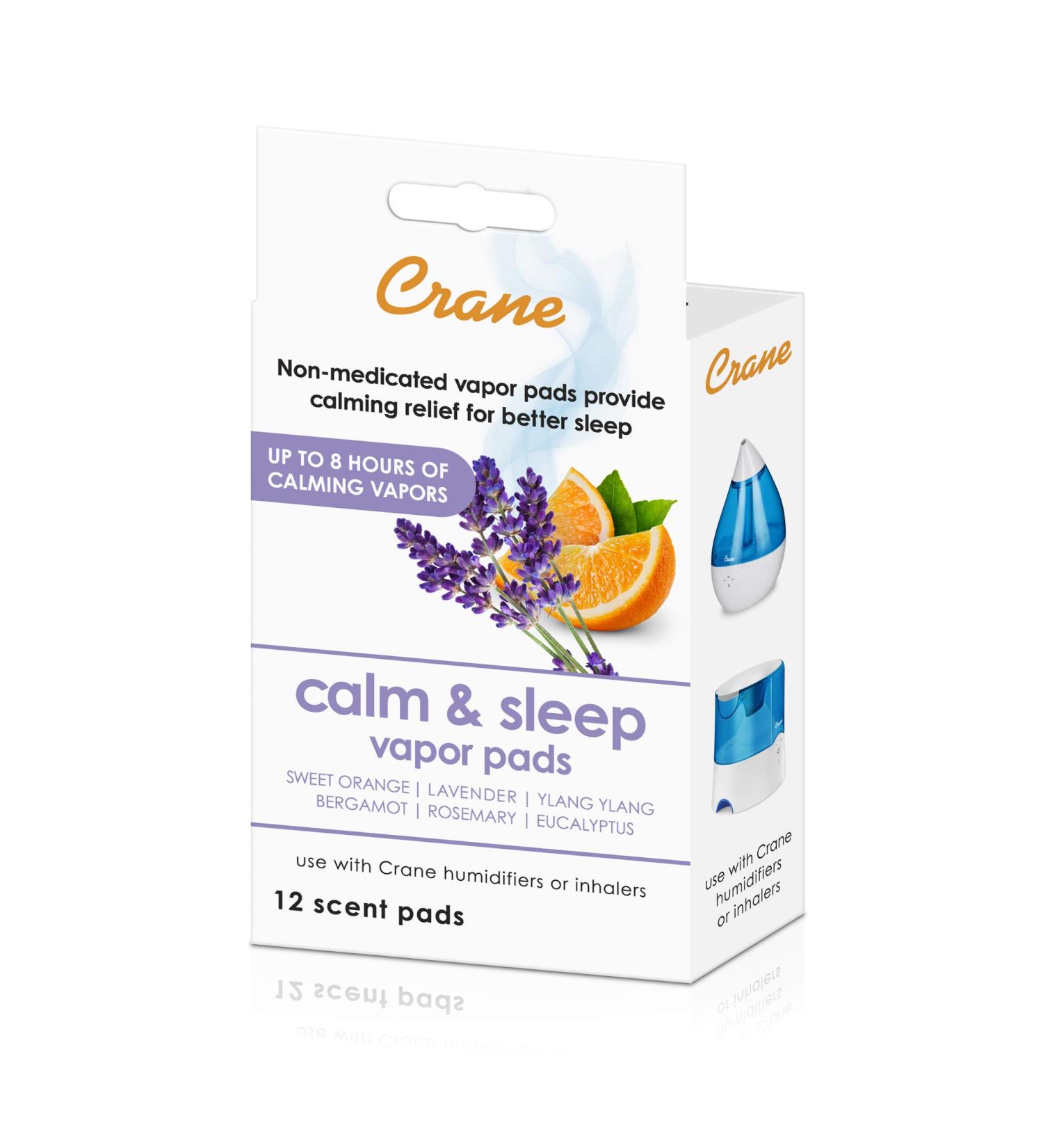 Crane Lavender Universal Vapor Pads for Droplets Corded Inhaler & Warm Mist Humidifier - Orange Lavender - 12 Count - Buy Online on GoSupps.com