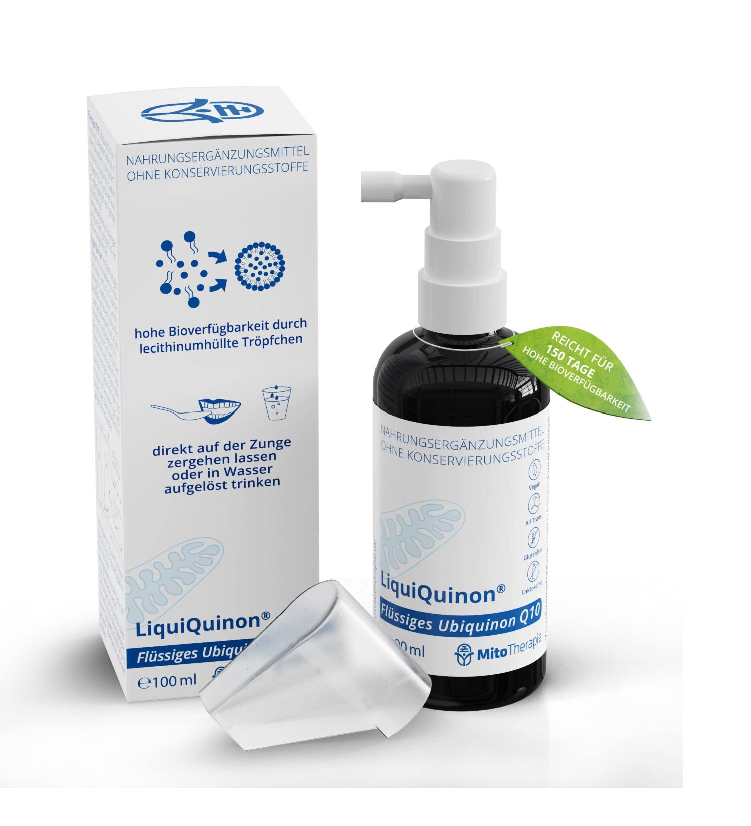 Liquiquinon Liquid Ubiquinon Coenzyme Q10 100 ml - High Bioavailability Ubiquinone Supplement - Buy Online on GoSupps.com