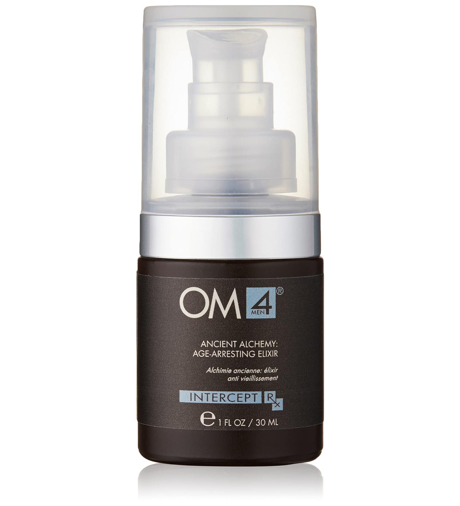 OM4 Intercept: Age-Arresting Elixir Serum for Men with Hyaluronic Acid & Vitamin C - Nourish & Hydrate All Skin Types - Buy Online on GoSupps.com