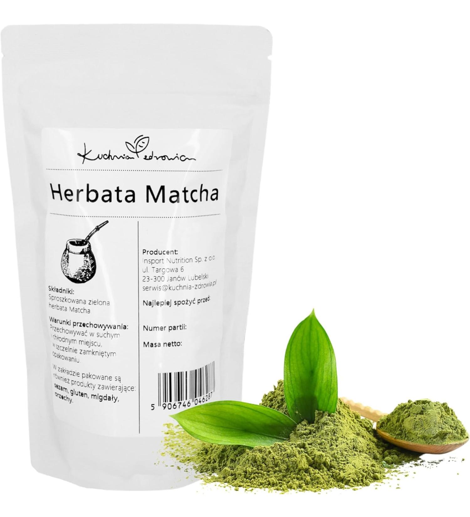  Kuchnia Zdrowia Kuchnia Zdrowia - Matcha Tea - Green Tea - Keto - Natural Product - Leak-proof packaging with zipper - Doypack: (100 Grams) - Buy Online on GoSupps.com