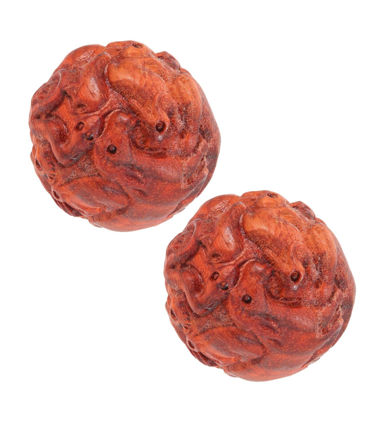 Portable Hand Training Balls - Wooden Relay & Massage Balls | Huanghua Pear Wood Fitness Equipment - Buy Online on GoSupps.com