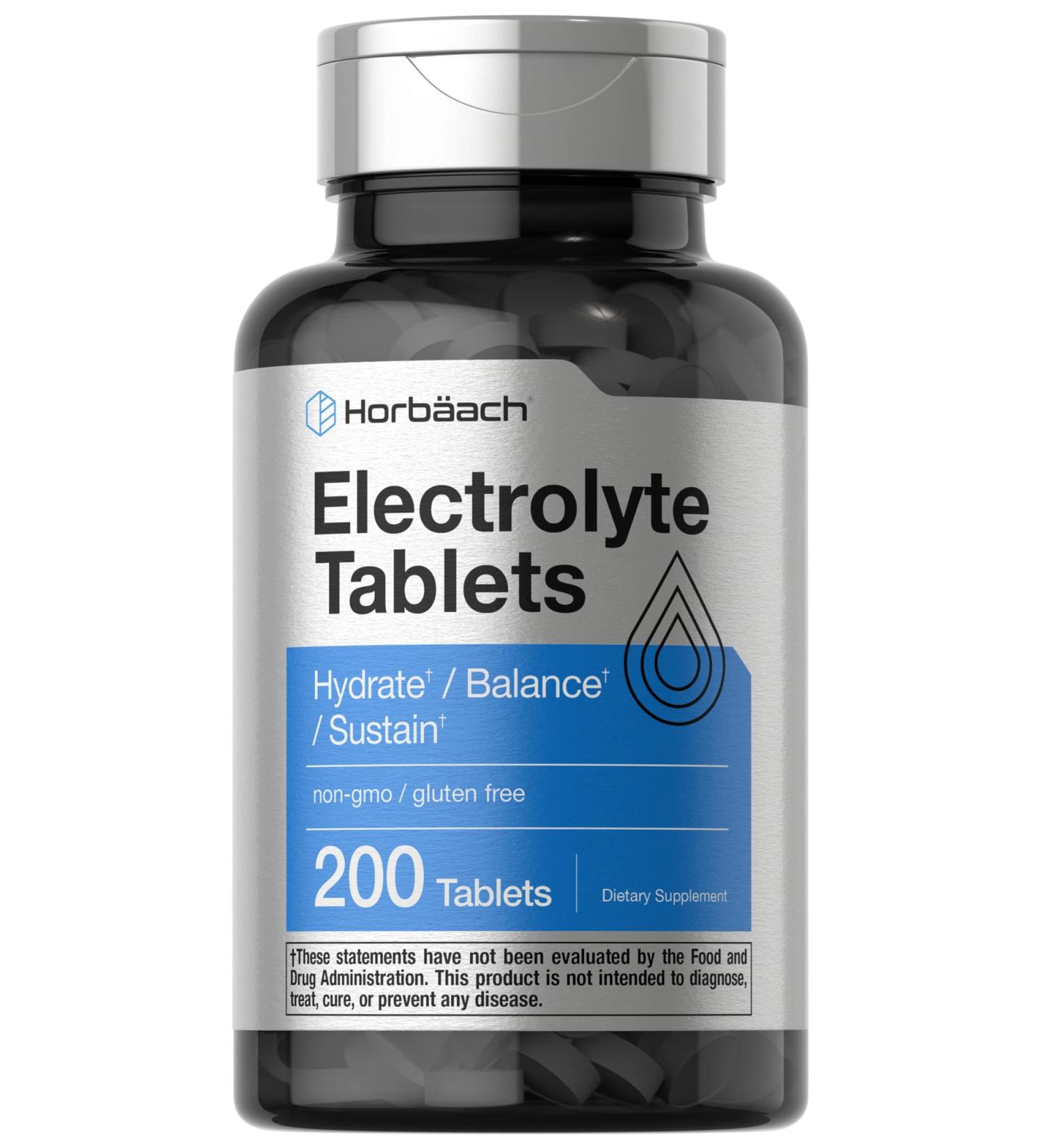 Buy Horb ach Electrolyte Tablets | 200 Count | Vegetarian & Keto-Friendly | Non-GMO & Gluten-Free Hydration Supplement - Buy Online on GoSupps.com