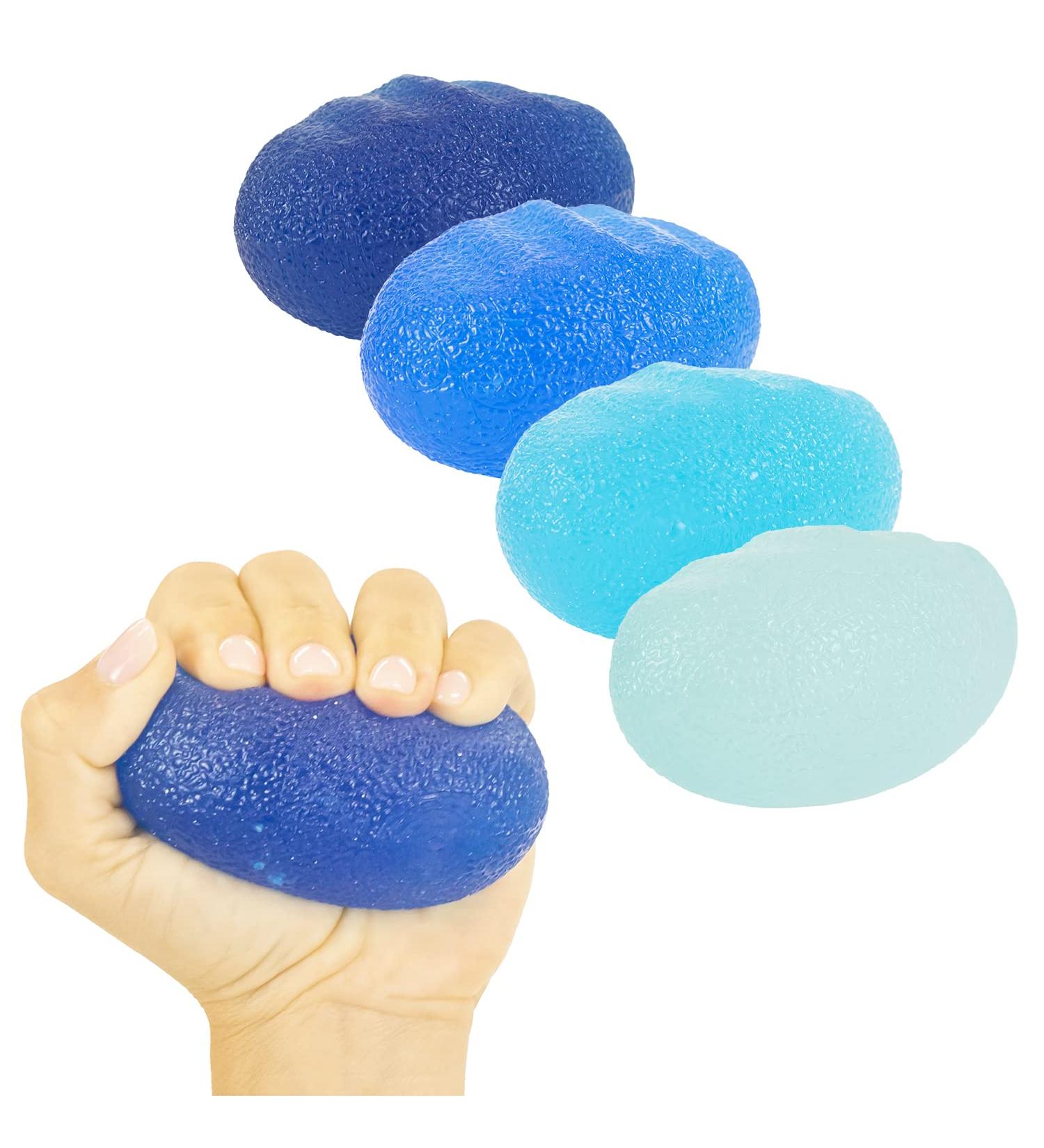 Vive Hand Squeeze Balls - Squishy Exercise Eggs Hand Therapy Stress Relief Arthritis  Grip Strength Therapy - Strength Trainer Equipment for Finger Wrist Carpal Tunnel - Squeezing Egg Trainer 4 - Buy Online on GoSupps.com