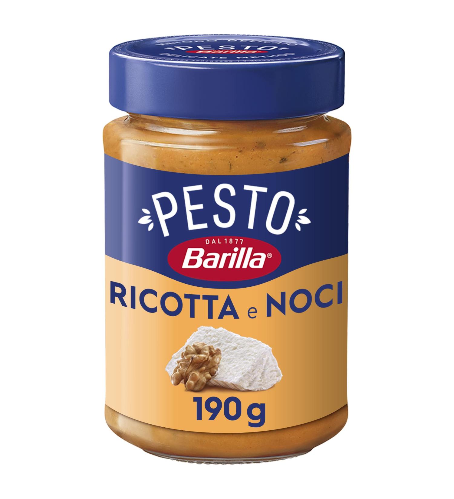 Barilla Pesto Ricotta et noix pesto sicilien sans gluten sauce pr te pour p tes 190 g 190 g (Confezione da 1)