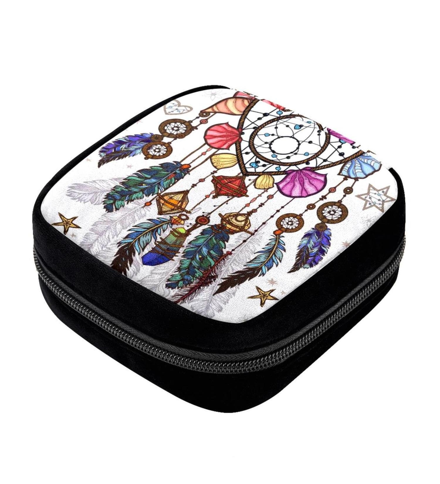 GIAPB Period Bag Sanitary Napkin Storage Bohemian Dreamcatcher Feathers Color2203 - Buy Online on GoSupps.com
