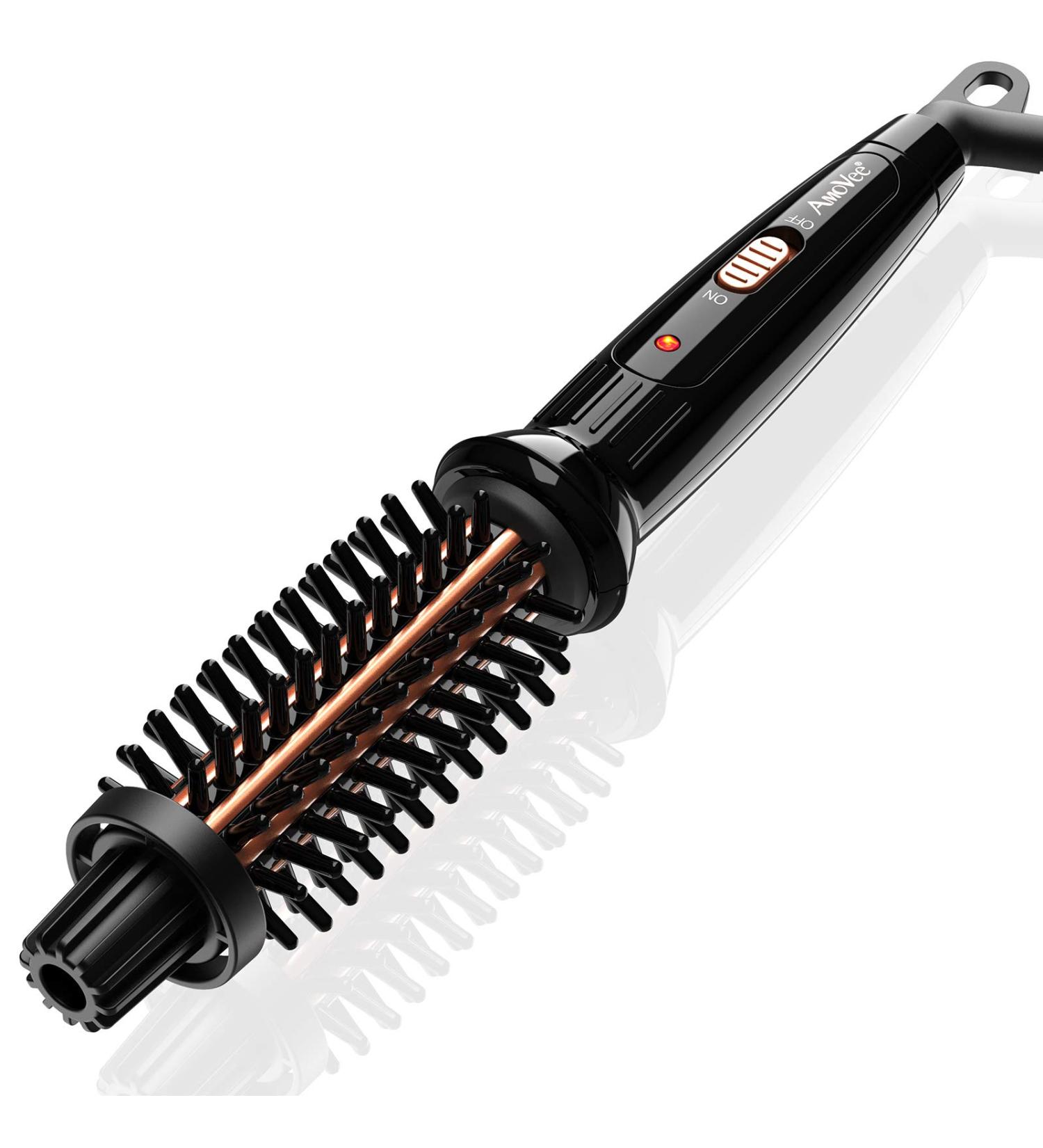 AmoVee Mini Curling Iron Hot Brush 3/4 Inch - Ceramic Tourmaline - Anti-Scald - Travel-friendly for Short Hair - Buy Online on GoSupps.com