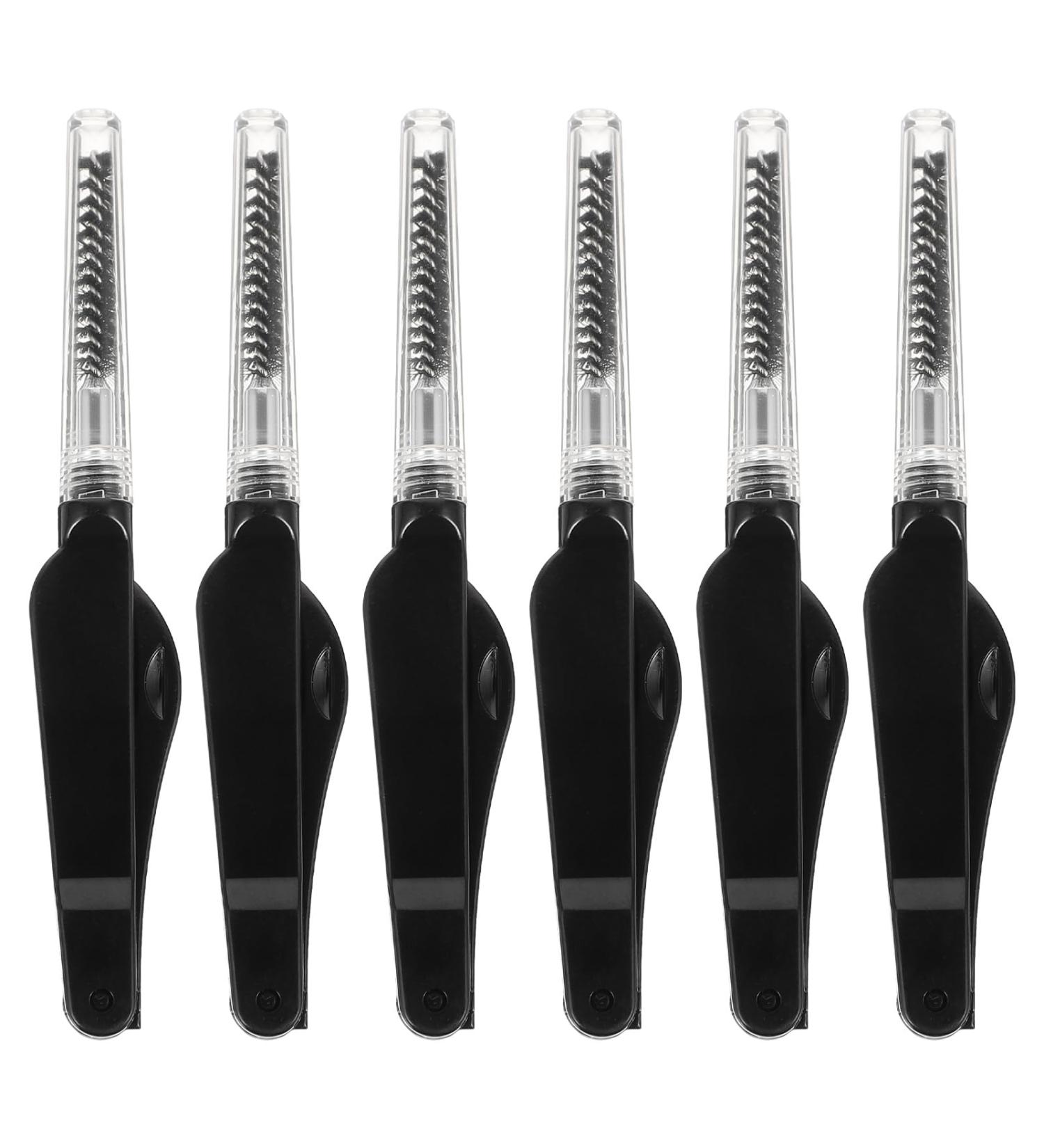 FOMIYES 6pcs Folding Mascara Brush Set | Double Ended Eyelash & Eyebrow Comb | Beauty Tools for Women | International Shipping Available - Buy Online on GoSupps.com