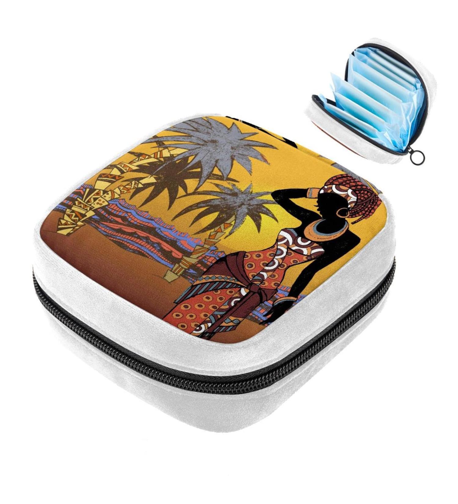 GIAPB Sanitary Napkin Storage Bag | Period Tampon & Makeup Pouch for Black Women - Buy Online on GoSupps.com