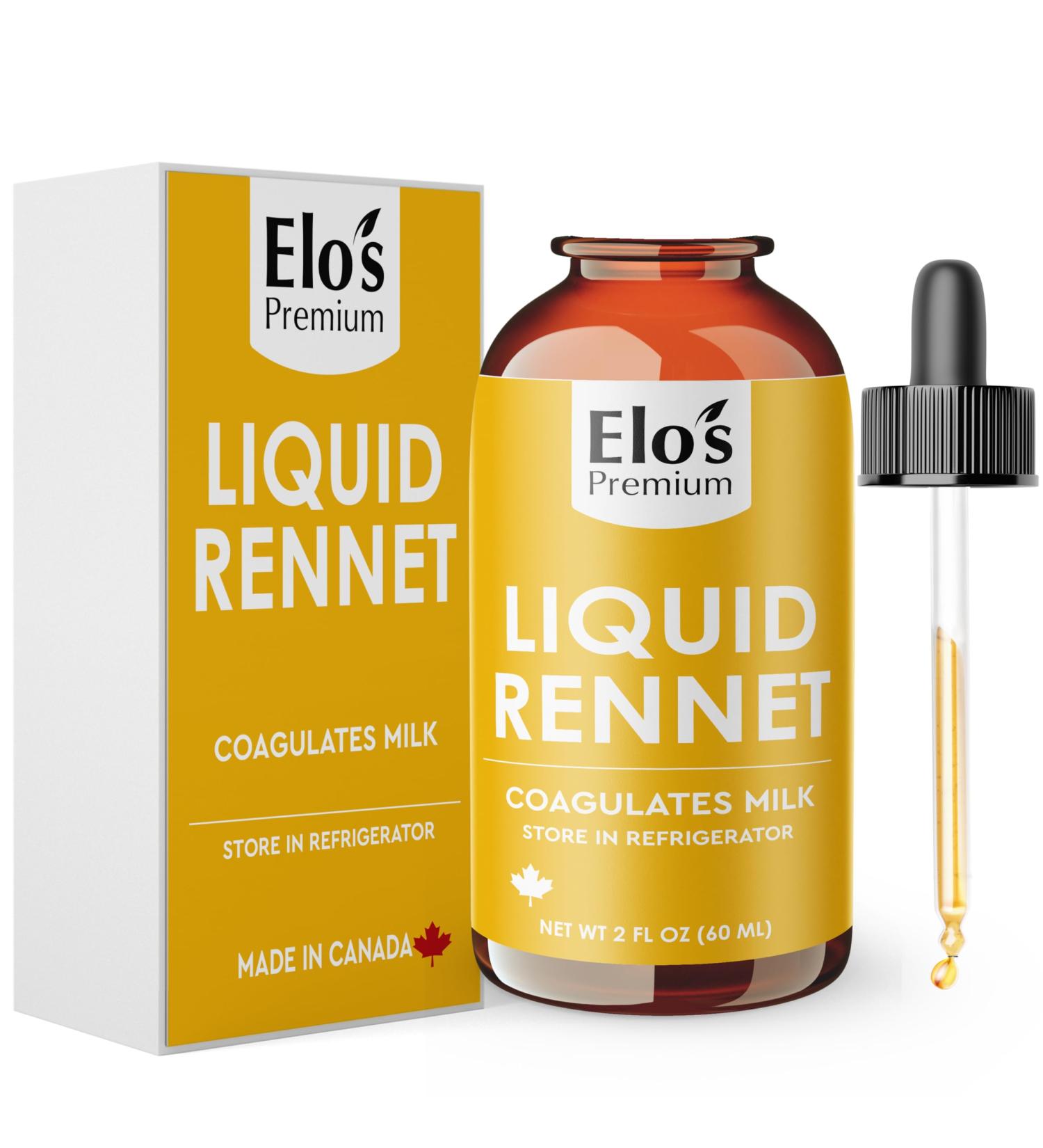 Liquid Rennet (2 oz) | Animal Rennet Coagulant for Cheesemaking| Milk Coagulant By Elo s Premium - Buy Online on GoSupps.com
