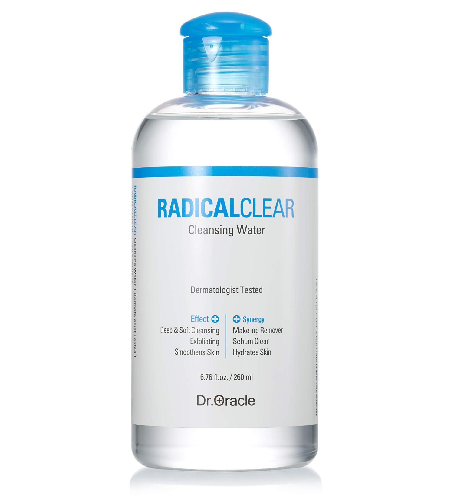 Radicalclear Cleansing Water | Korean Beauty Face Wash & Makeup Remover for All Skin Types | Dermatologist Tested - Buy Online on GoSupps.com