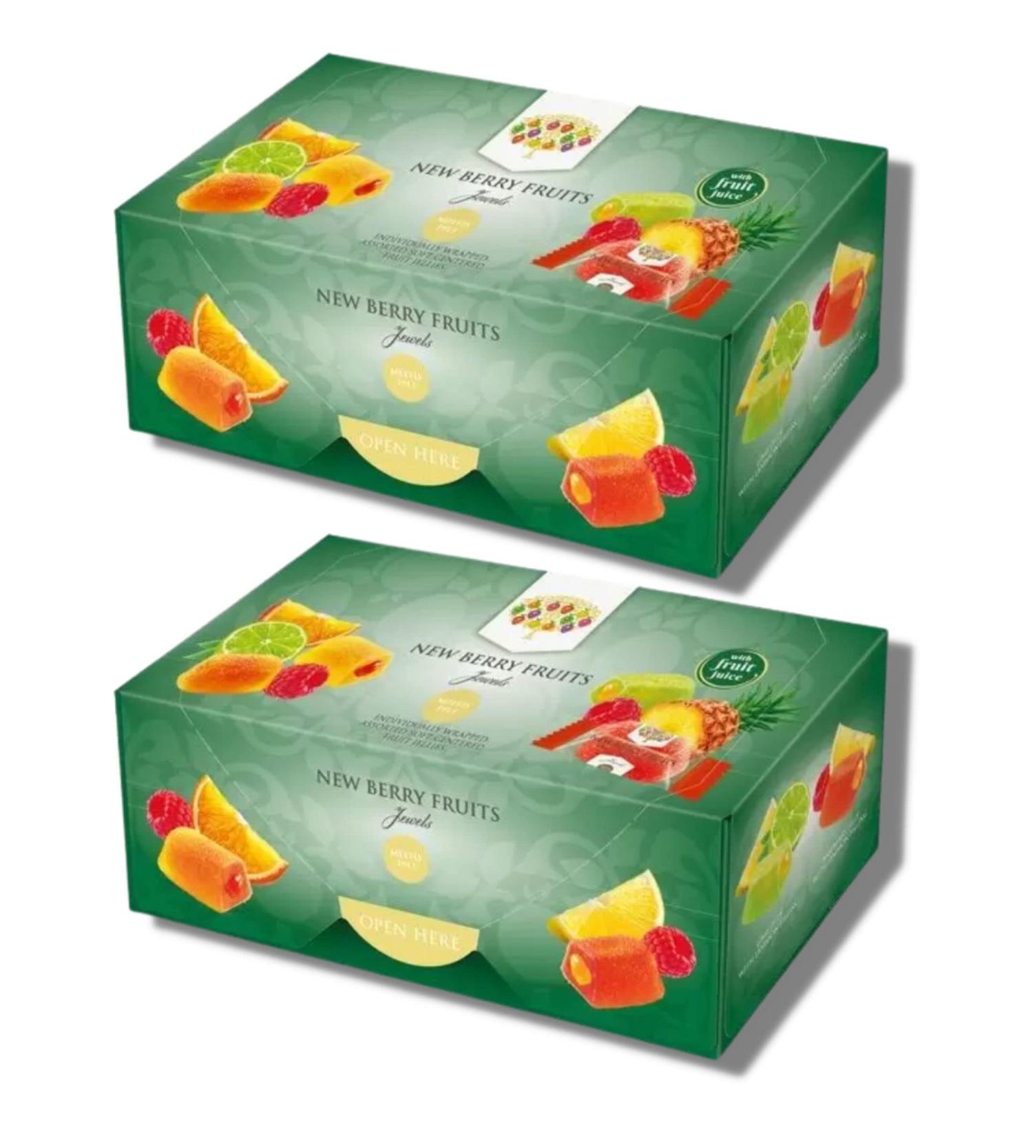 Jelly Fruits Bundle of 2 Newberry Fruits Jewels 300g (New Berry Fruits with Liquid Centre) bundled by The Great British Kitchen - Buy Online on GoSupps.com