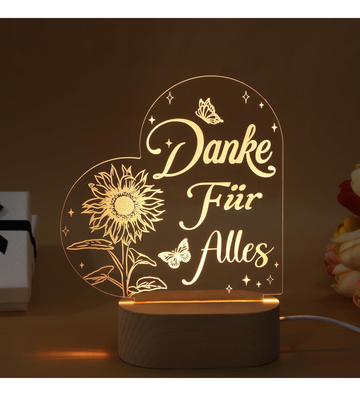 Jostift Thanks for Everything Night Light LED Lamp | Perfect Thank You Gifts for Women Mother's Day Birthdays Teachers & Farewell Celebrations - Buy Online on GoSupps.com