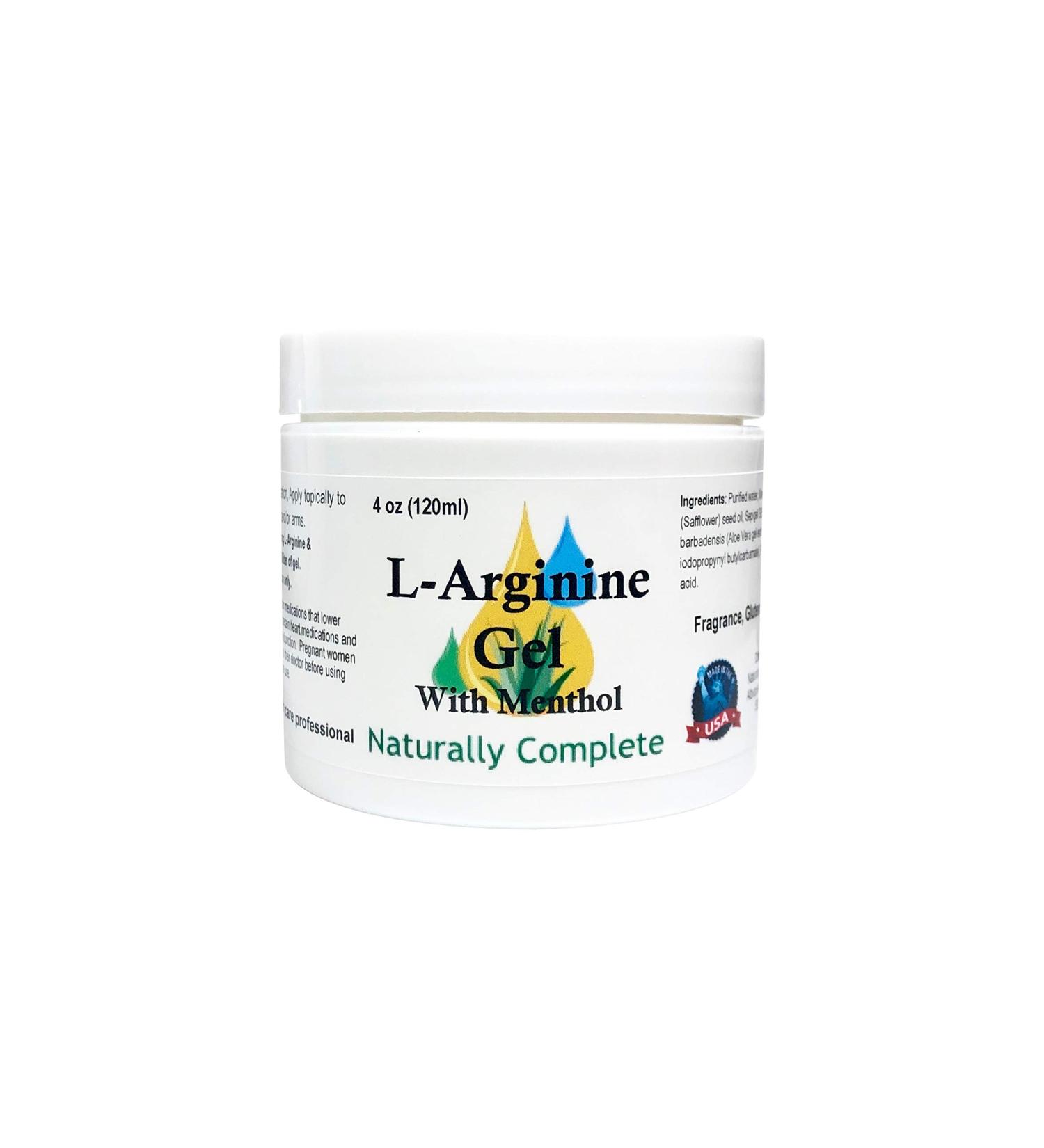 Naturally Complete L-Arginine with Menthol 4 oz. Jar - Non-GMO - Soy-Free - Paraben Free - Made in The USA - Buy Online on GoSupps.com