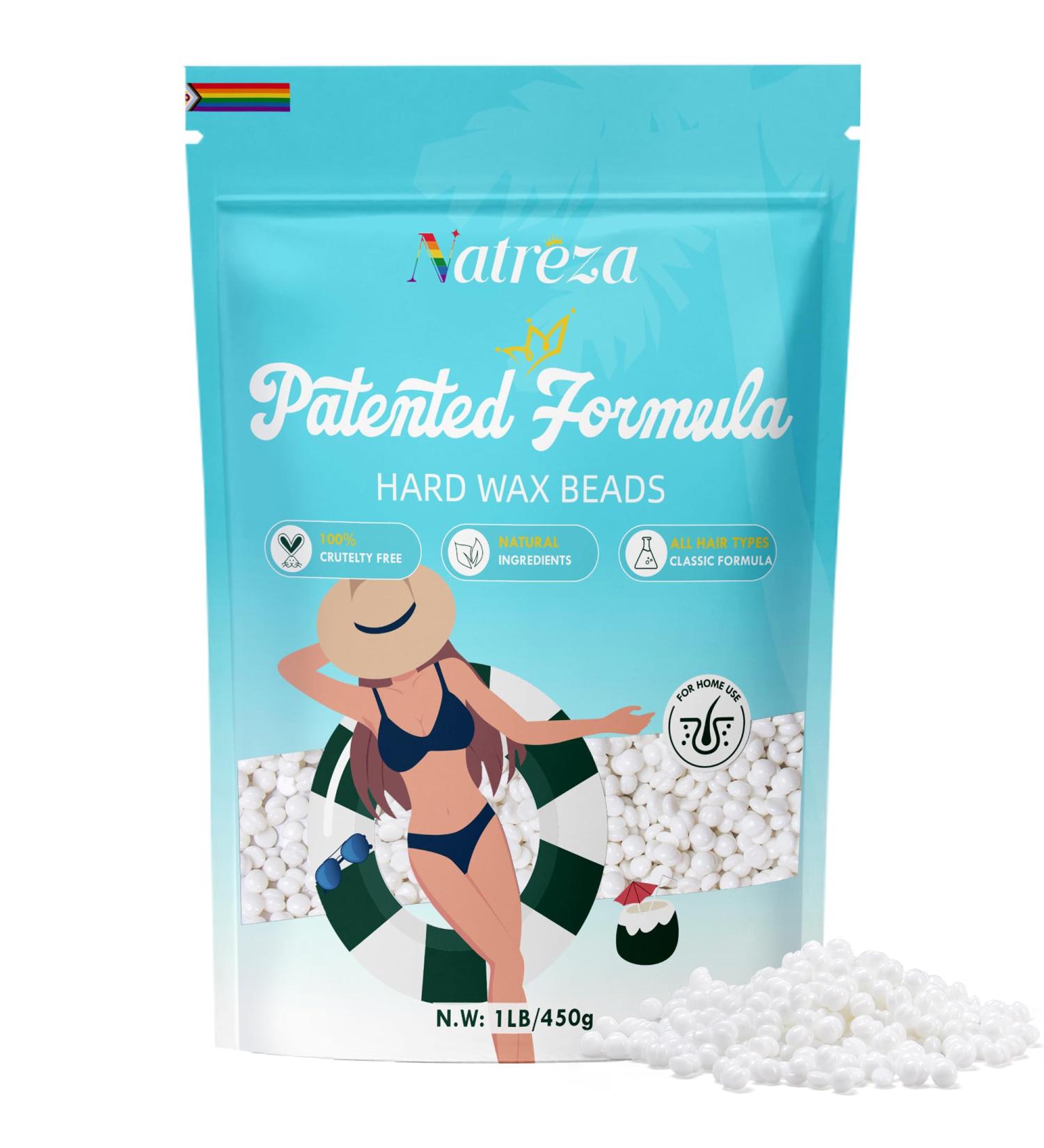 Hair Removal Wax Beads - 1lb Unscented White Hard Wax for Sensitive Skin | Full Body Waxing | Perfect for All Hair Types & Bikini | Salon Quality - Buy Online on GoSupps.com