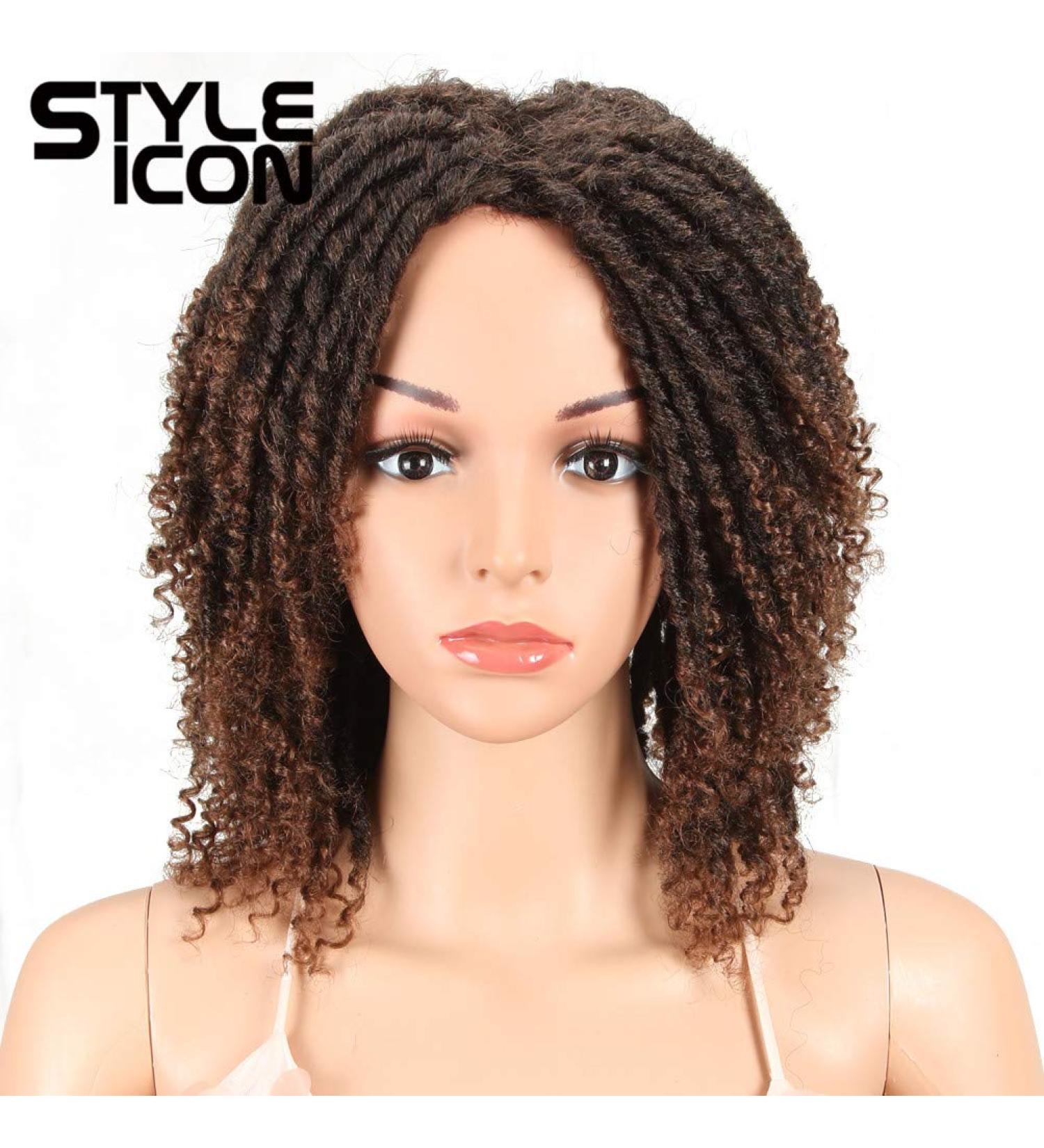 Short Dreadlock Wig for Black Women - 6 Inch Short Curly Synthetic Wig (T1B/30) - Pack of 1 - Buy Online on GoSupps.com