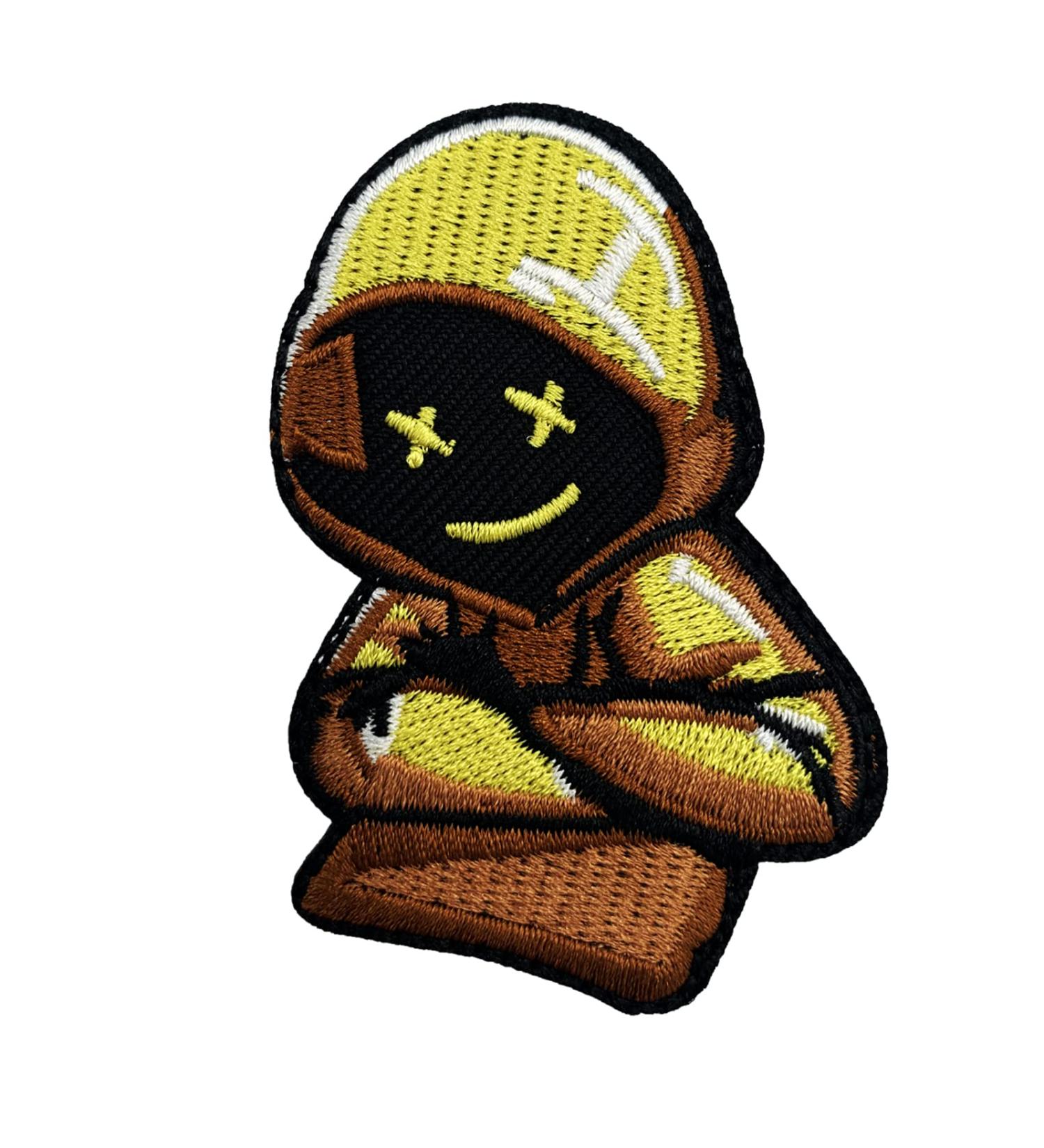 Wikineon Yellow Hoodie Alien Boy Embroidered Patch - Punk Cool Iron On Badge for DIY Clothing Accessories - Buy Online on GoSupps.com