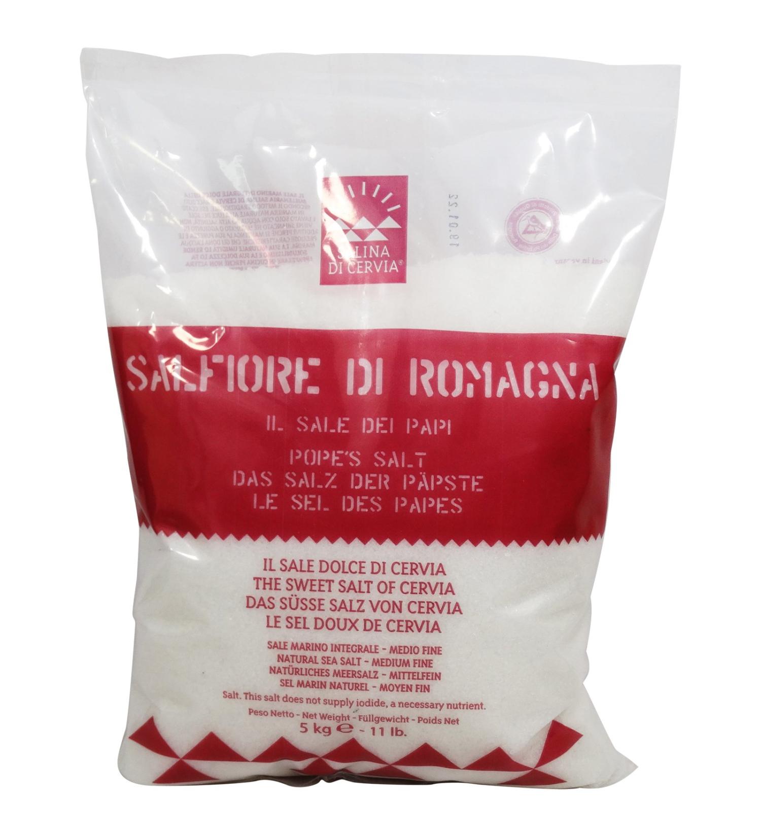 Delizioso Shop Dolce de Cervia Salt Grain - Fine - Integral Not Refined Naturally Unbleached - 5 kg