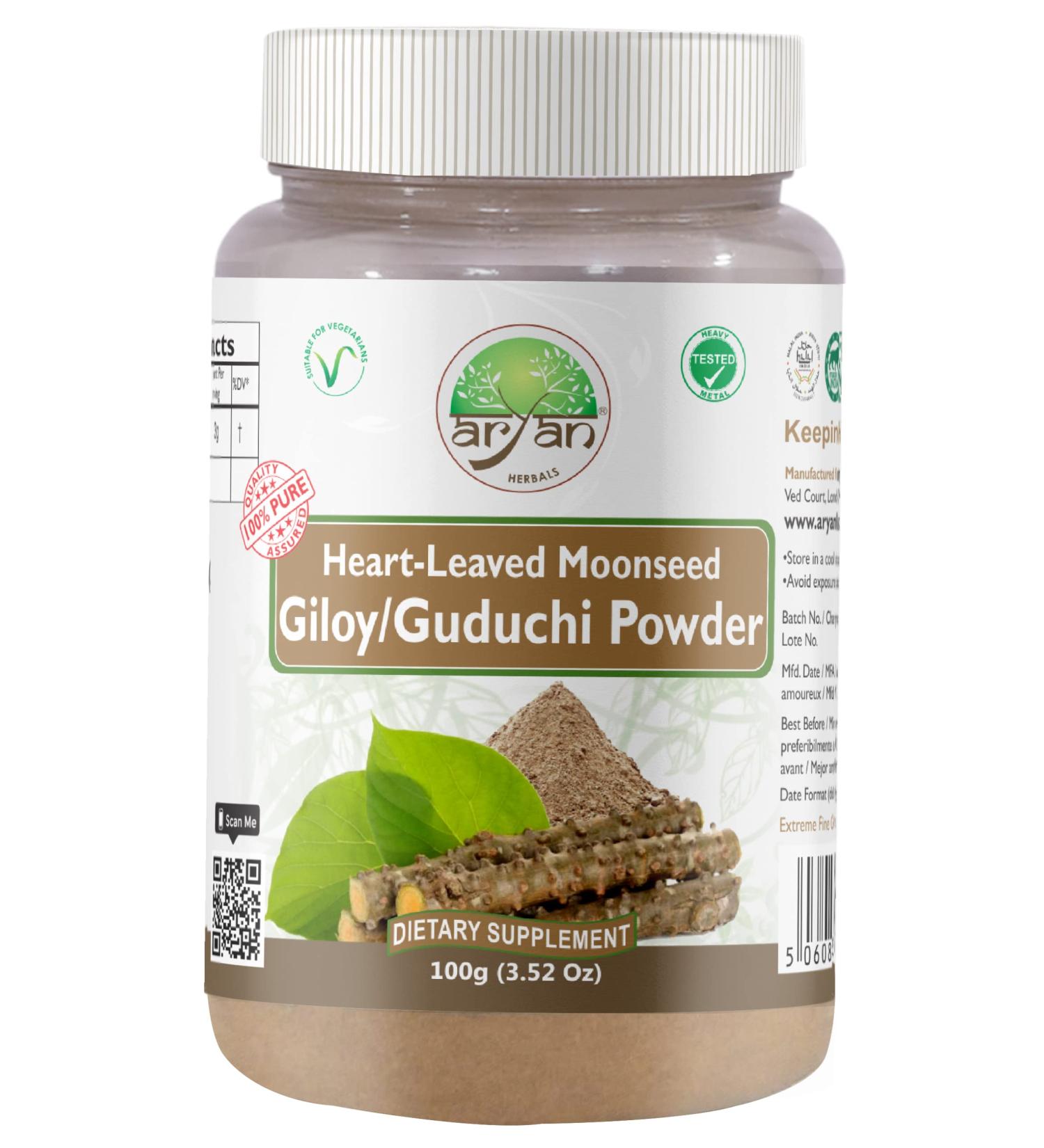 Aryan Herbals Giloy (Tinospora Cordifolia) Powder 100gm - Buy Online on GoSupps.com