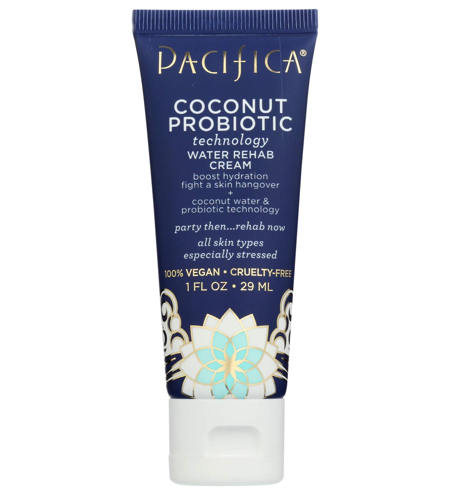 Pacifica Coconut Probiotic Water Rehab Cream - 1 fl oz Moisturizer for Hydration & Skin Repair - Buy Online on GoSupps.com