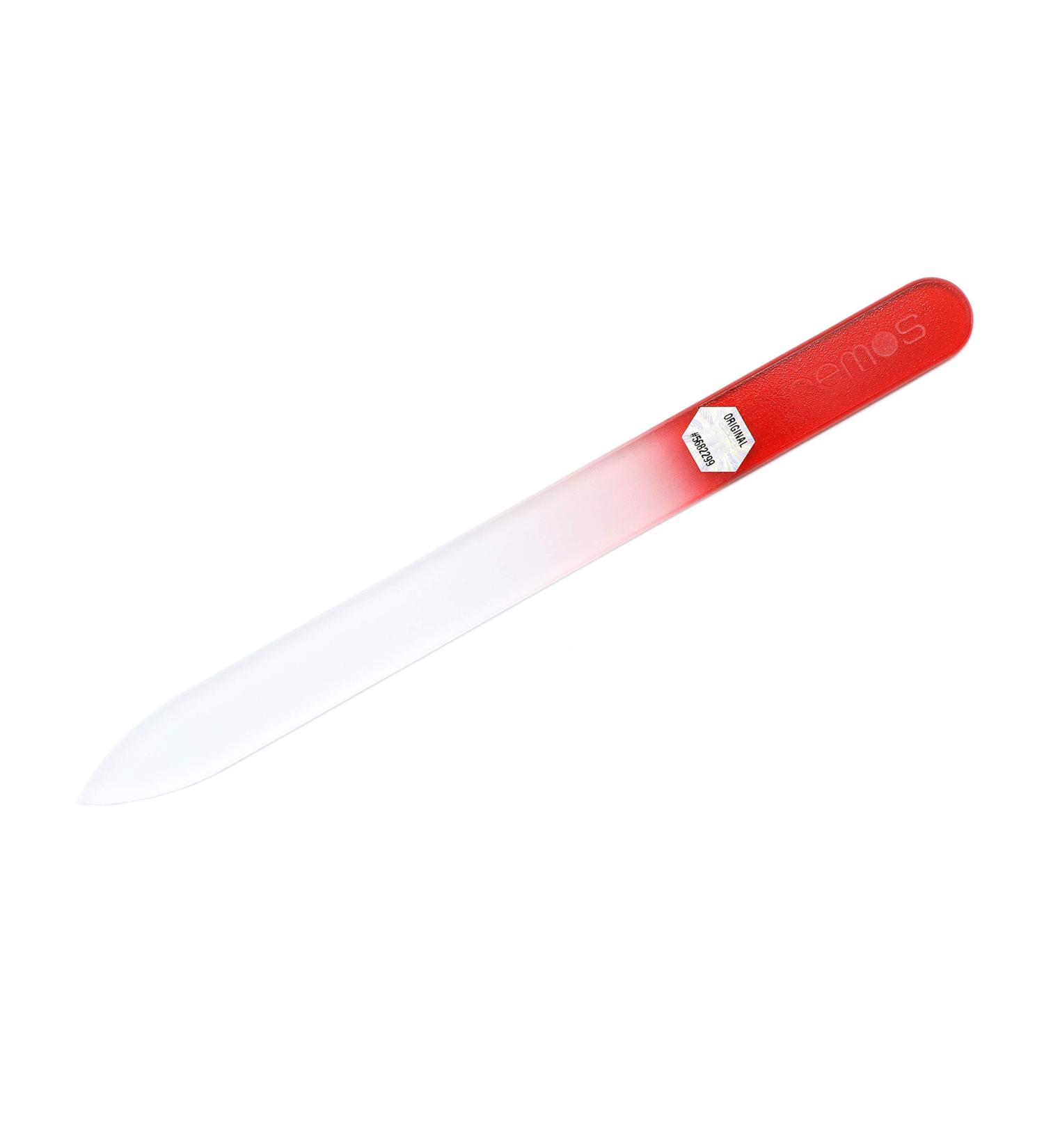 REMOS Double-Sided Red Glass Nail File - Professional Grade Tempered Glass - Buy Online on GoSupps.com