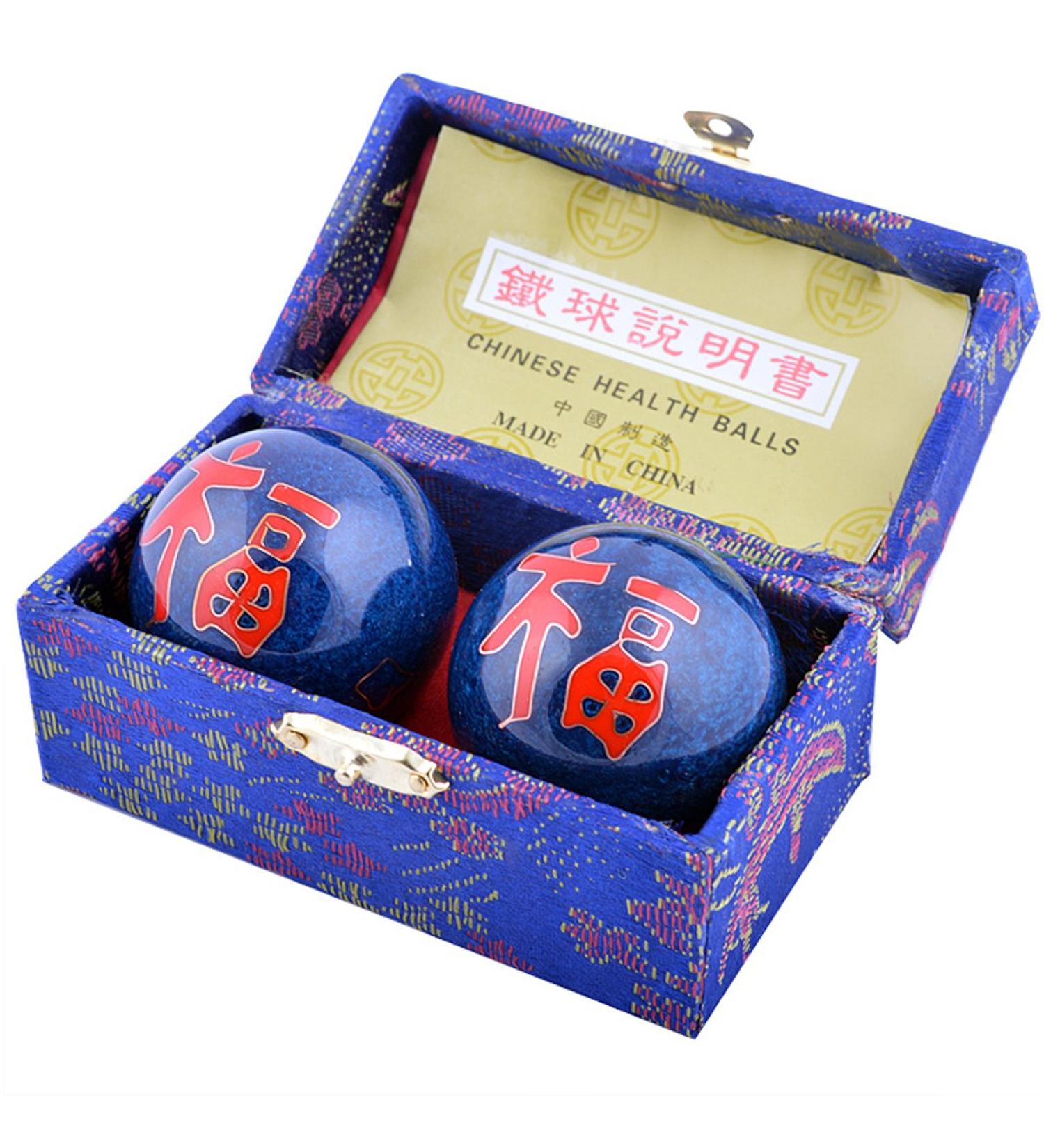 Feng Shui Baoding Stress Relief Balls (1.9) with Red String Bracelet - Chinese Health Snowboards for Stress Relief - Buy Online on GoSupps.com
